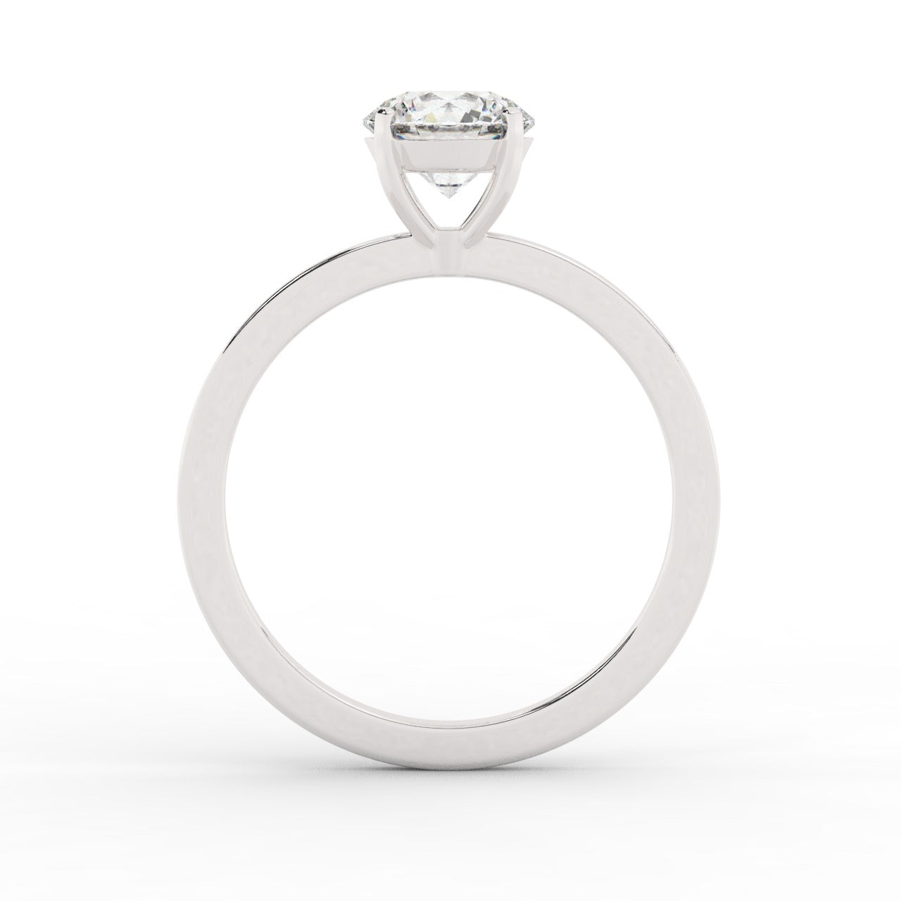 Audrey Diamond Ring - White Gold 6.5mm#Metal Colour_White Gold#Stone Size_6.5mm
