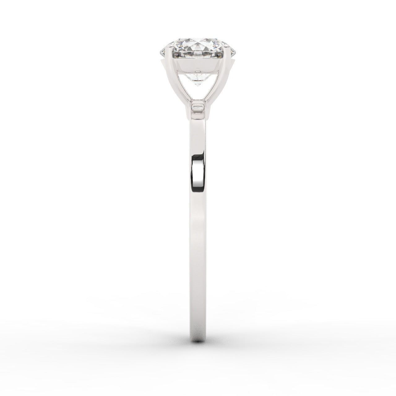 Audrey Diamond Ring - White Gold 6.5mm#Metal Colour_White Gold#Stone Size_6.5mm