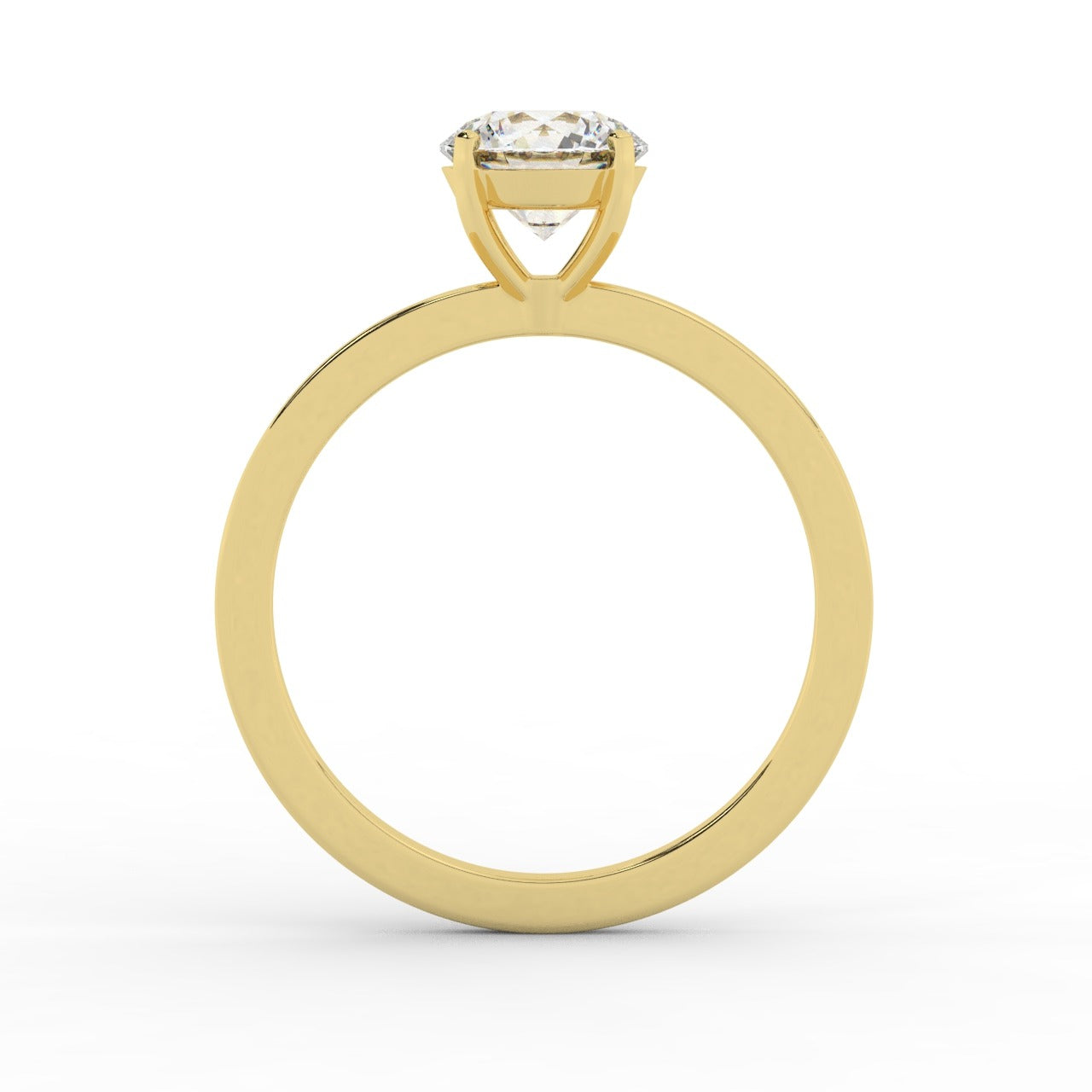 Audrey Diamond Ring - Yellow Gold 6.5mm#Metal Colour_Yellow Gold#Stone Size_6.5mm