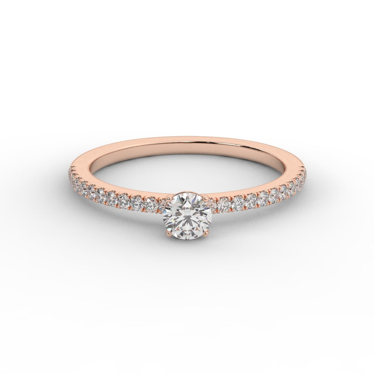 Grace Diamond Ring - Rose Gold 4mm#Metal Colour_Rose Gold#Stone Size_4mm