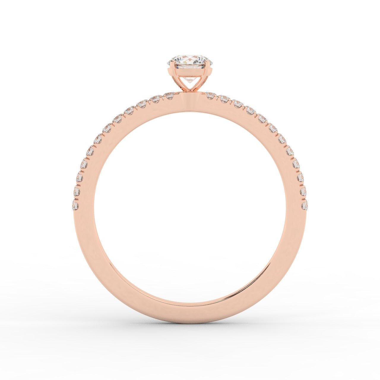 Grace Diamond Ring - Rose Gold 4mm#Metal Colour_Rose Gold#Stone Size_4mm