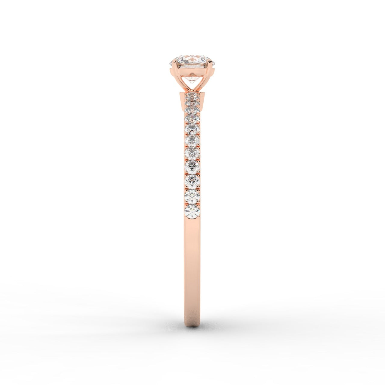 Grace Diamond Ring - Rose Gold 4mm#Metal Colour_Rose Gold#Stone Size_4mm