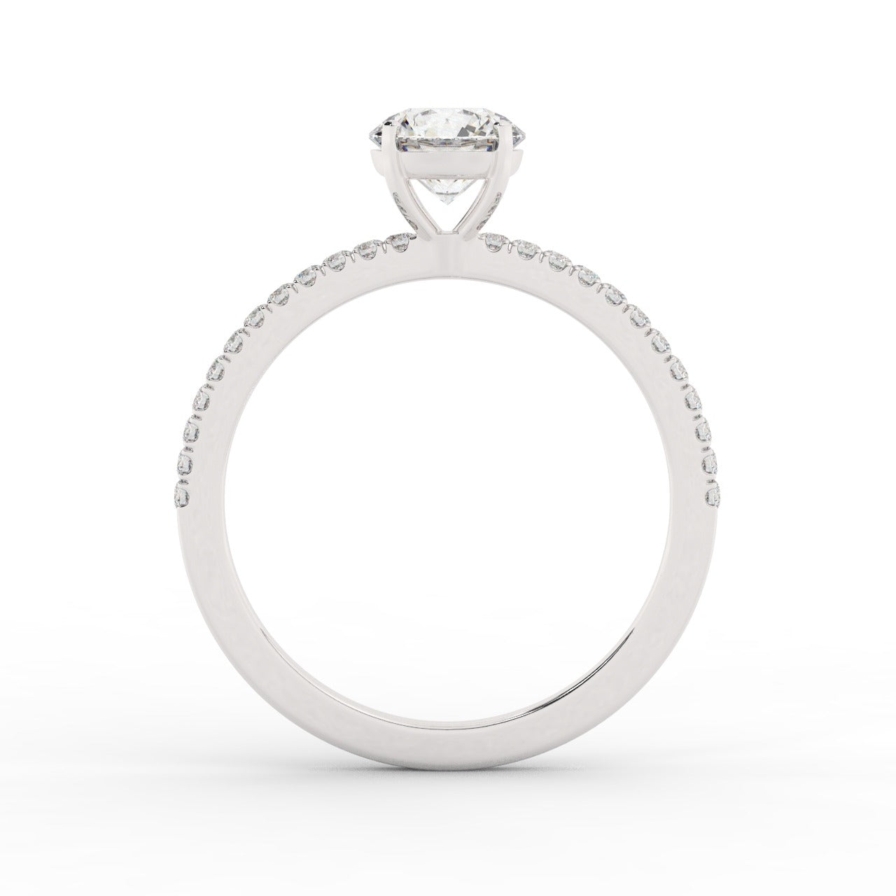 Grace Diamond Ring - White Gold 5.85mm#Metal Colour_White Gold#Stone Size_5.85mm
