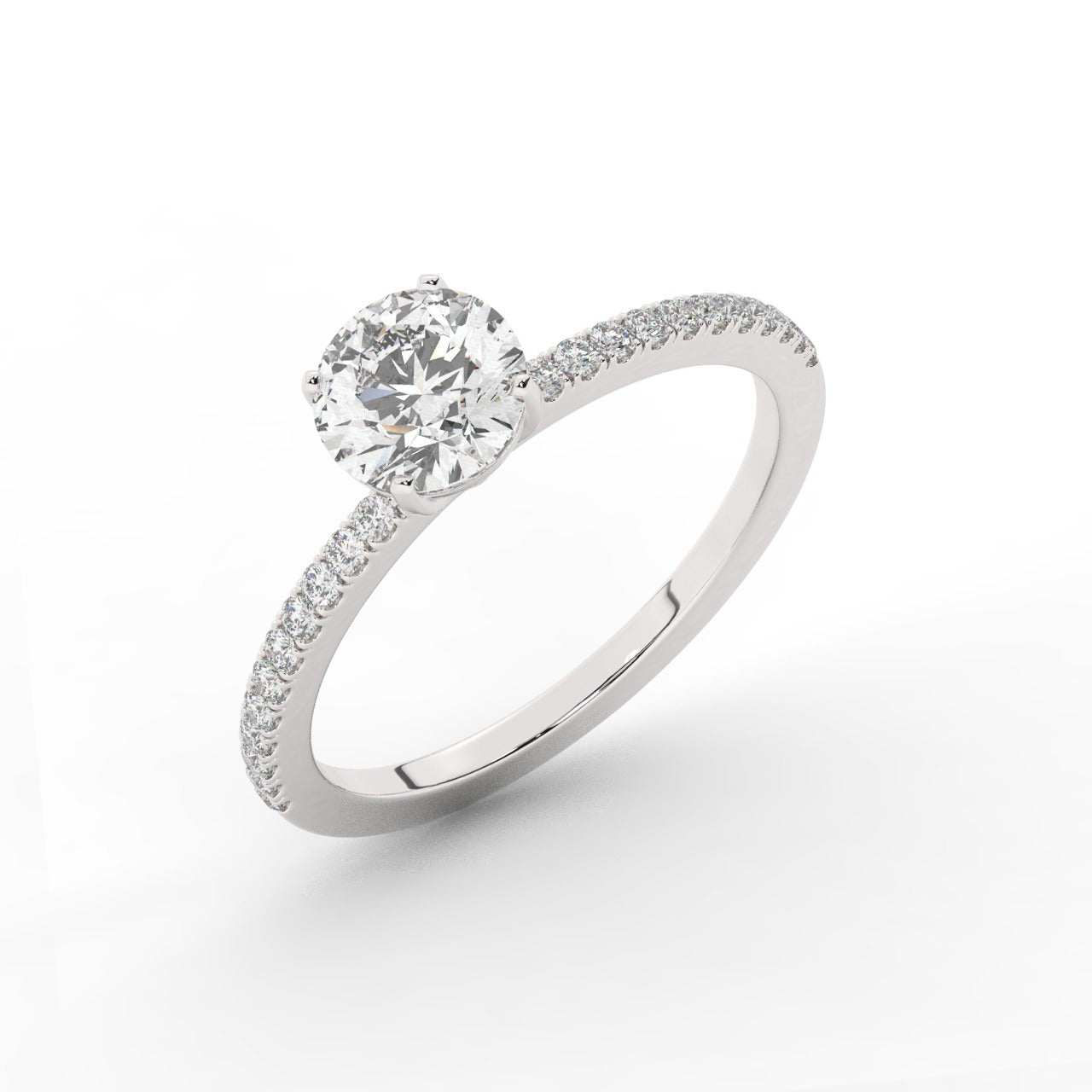 Grace Diamond Ring - White Gold 5.85mm#Metal Colour_White Gold#Stone Size_5.85mm