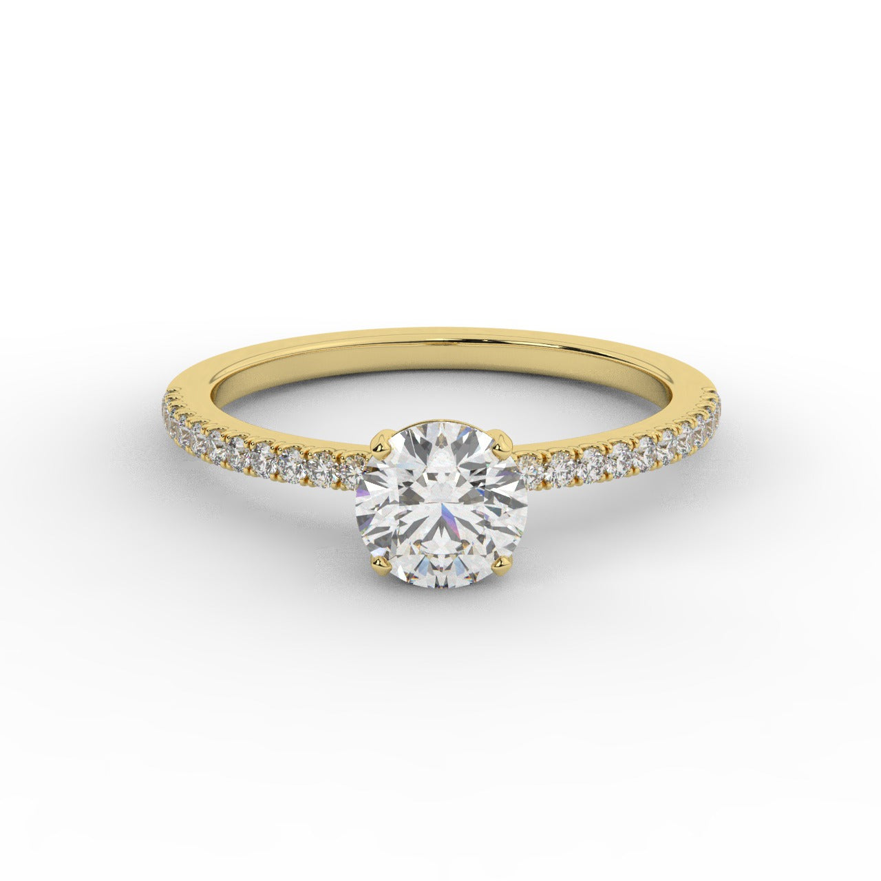 Grace Diamond Ring - Yellow Gold 5.85mm#Metal Colour_Yellow Gold#Stone Size_5.85mm