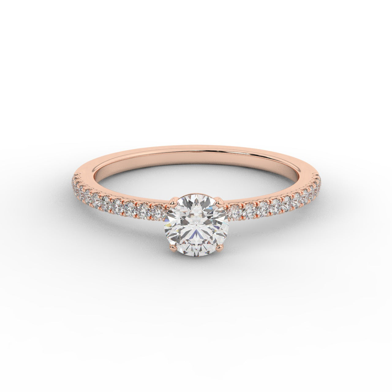 Grace Diamond Ring - Rose Gold 5mm#Metal Colour_Rose Gold#Stone Size_5mm