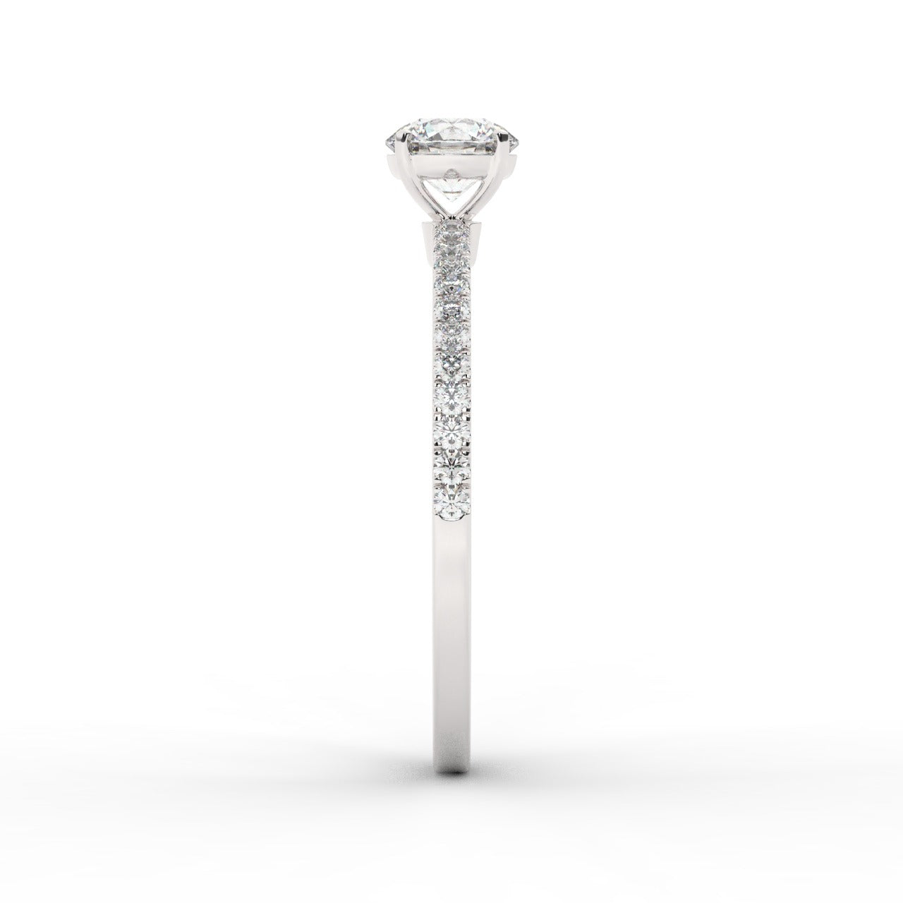 Grace Diamond Ring - White Gold 5mm#Metal Colour_White Gold#Stone Size_5mm