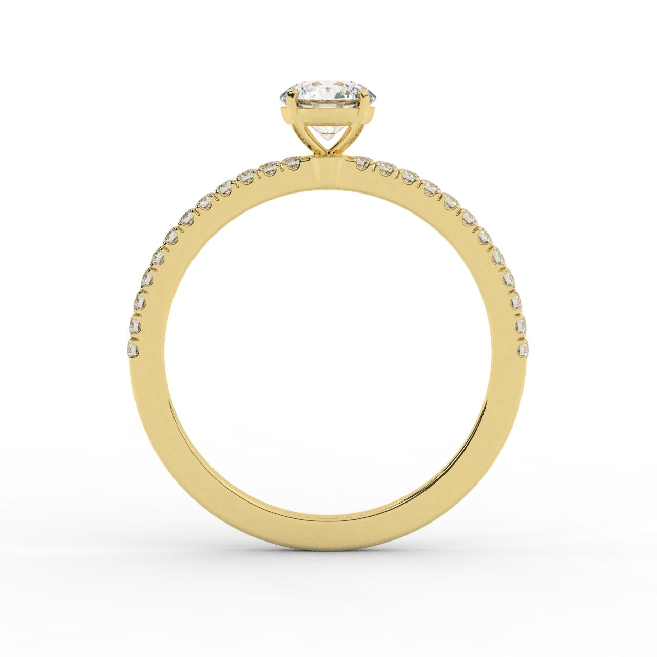 Grace Diamond Ring - Yellow Gold 5mm#Metal Colour_Yellow Gold#Stone Size_5mm
