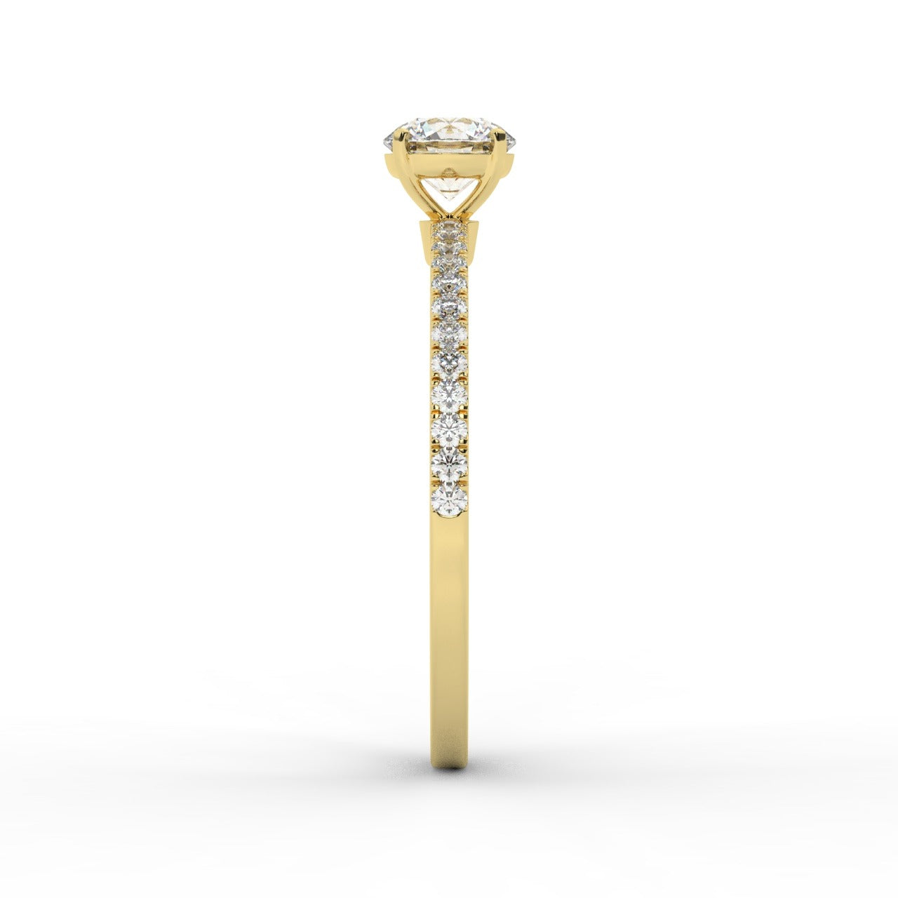 Grace Diamond Ring - Yellow Gold 5mm#Metal Colour_Yellow Gold#Stone Size_5mm