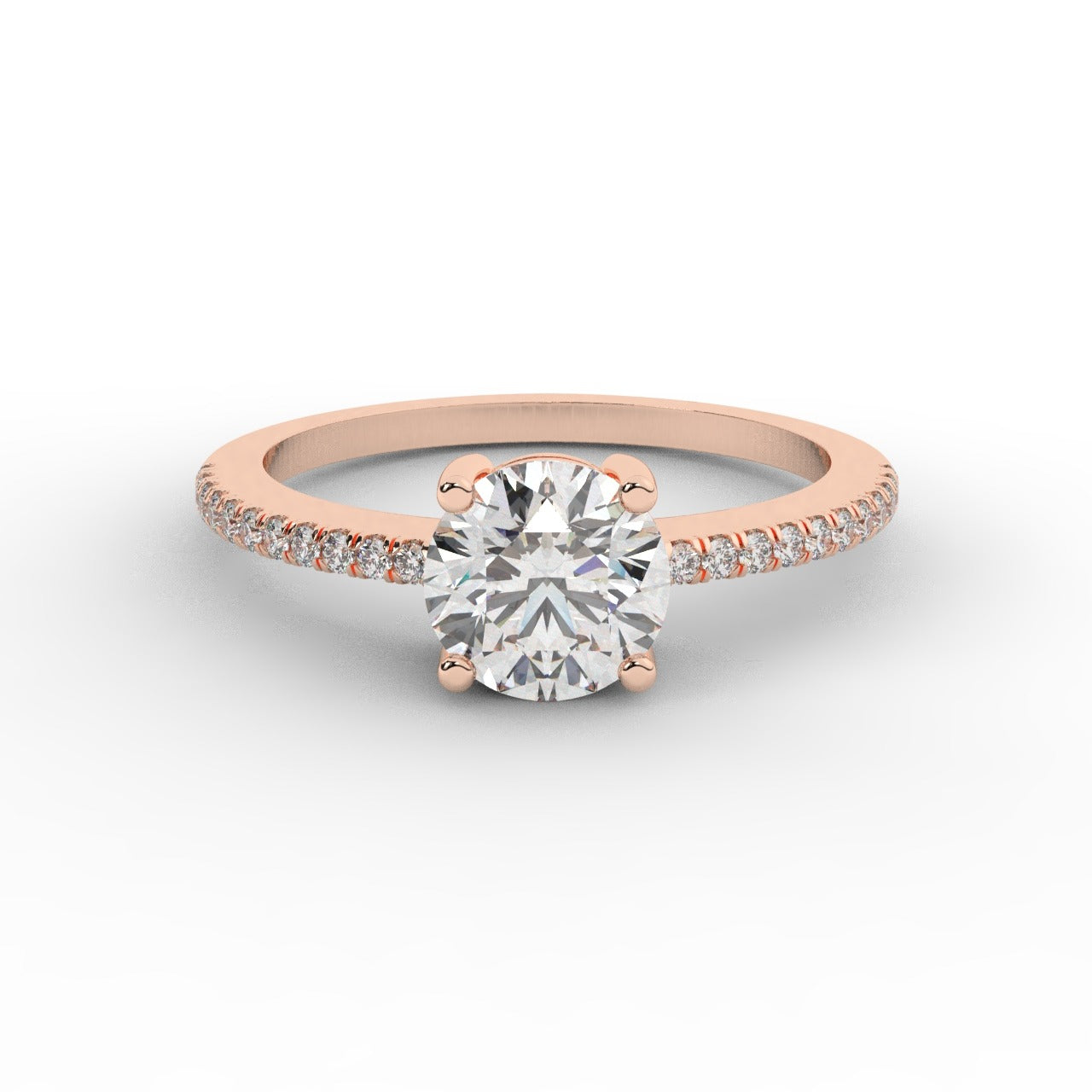 Grace Diamond Ring - Rose Gold 6.5mm#Metal Colour_Rose Gold#Stone Size_6.5mm