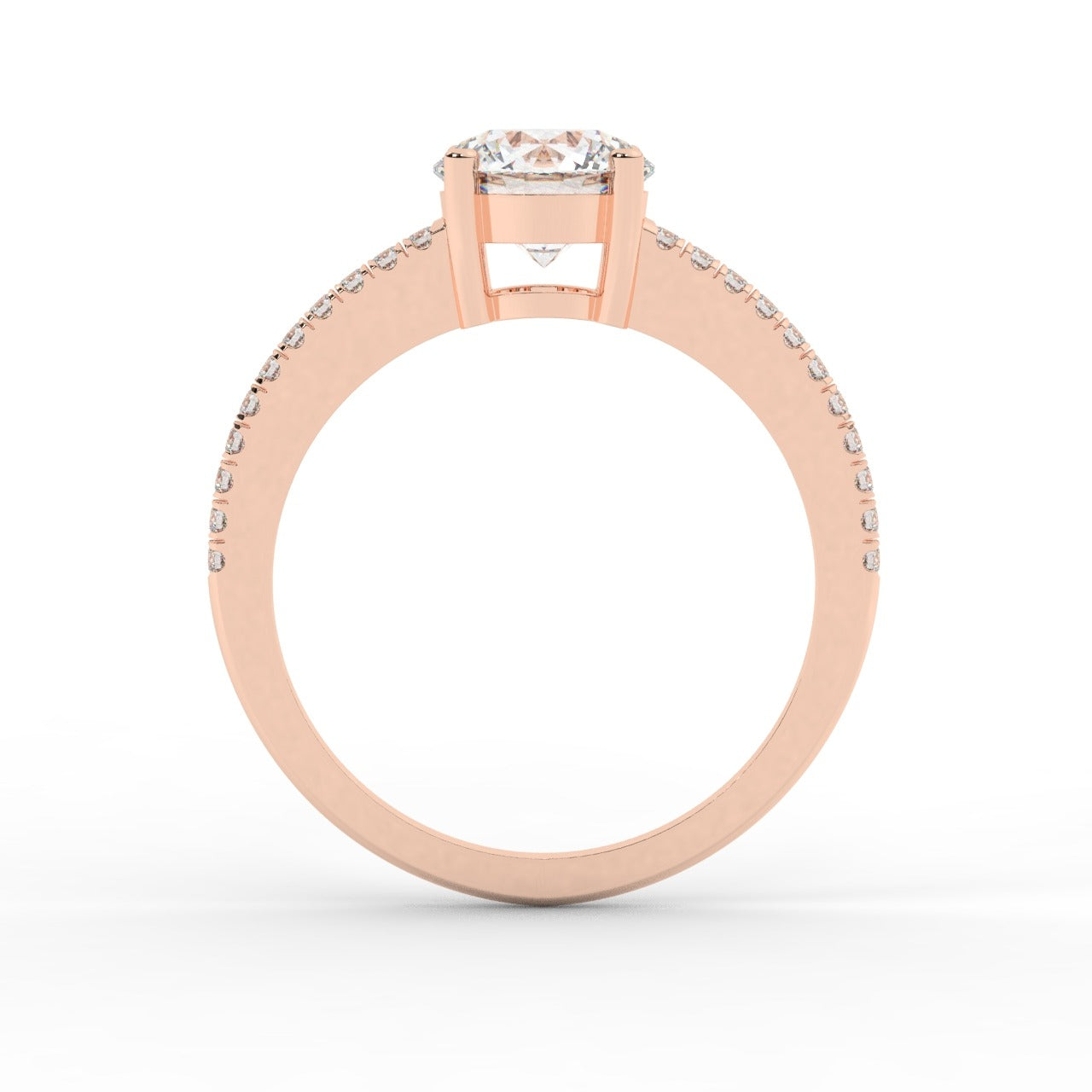 Grace Diamond Ring - Rose Gold 6.5mm#Metal Colour_Rose Gold#Stone Size_6.5mm