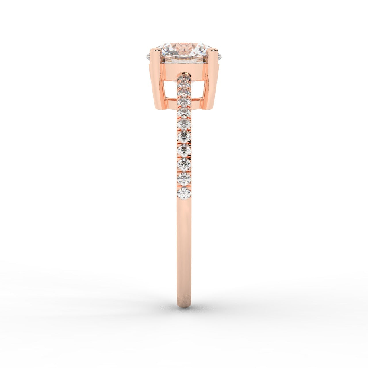 Grace Diamond Ring - Rose Gold 6.5mm#Metal Colour_Rose Gold#Stone Size_6.5mm