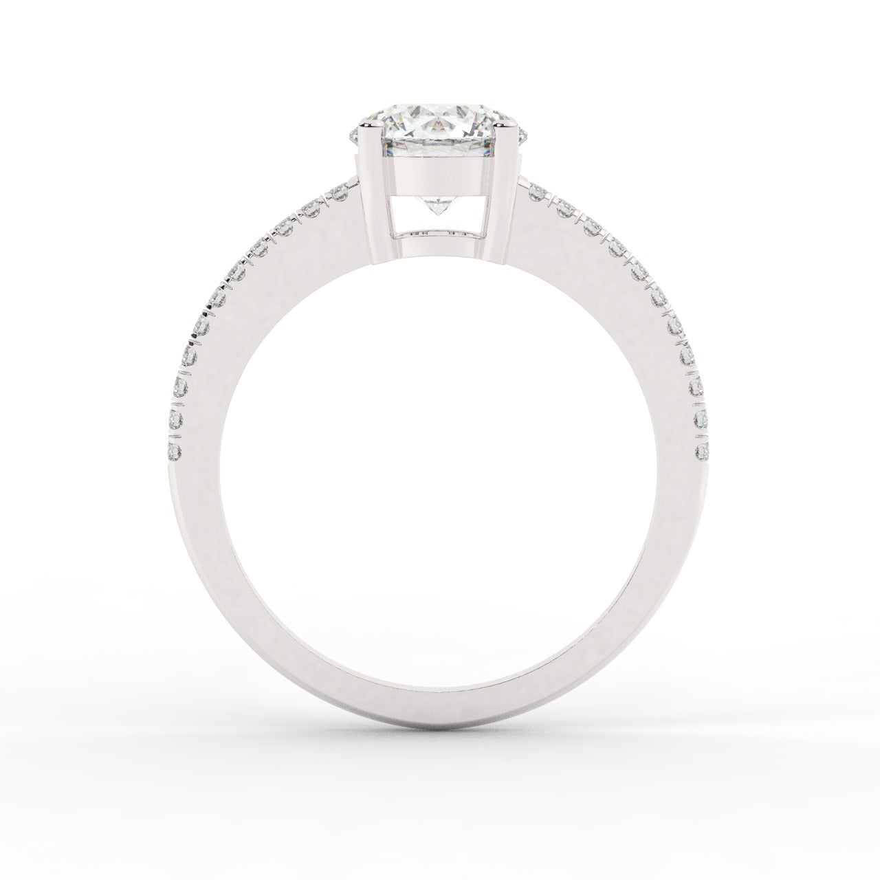 Grace Diamond Ring - White Gold 6.5mm#Metal Colour_White Gold#Stone Size_6.5mm