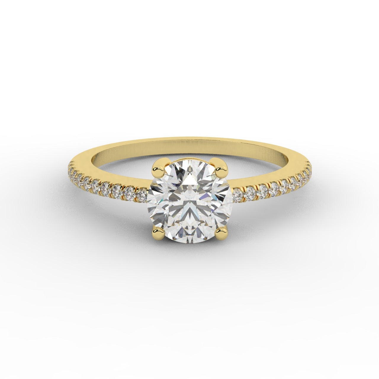 Grace Diamond Ring - Yellow Gold 6.5mm#Metal Colour_Yellow Gold#Stone Size_6.5mm
