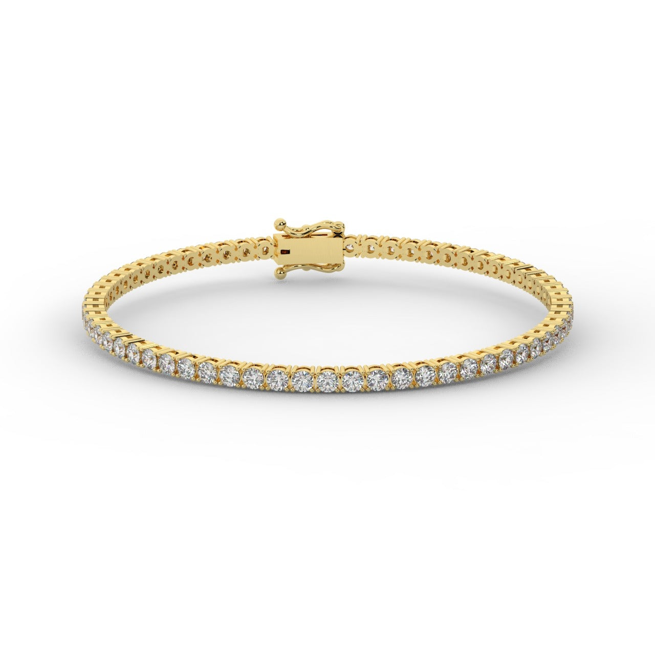 Marilyn Diamond Tennis Bracelet - Yellow Gold 2.7mm#Metal Colour_Yellow Gold#Stone Size_2.7mm