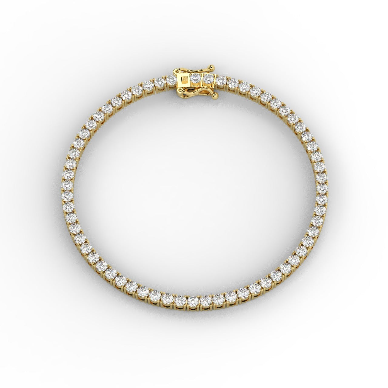Marilyn Diamond Tennis Bracelet - Yellow Gold 2.7mm#Metal Colour_Yellow Gold#Stone Size_2.7mm