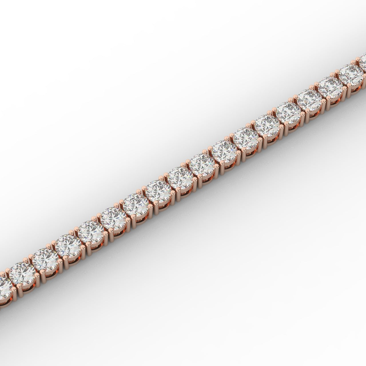 Marilyn Diamond Tennis Bracelet - Rose Gold 3.3mm#Metal Colour_Rose Gold#Stone Size_3.3mm