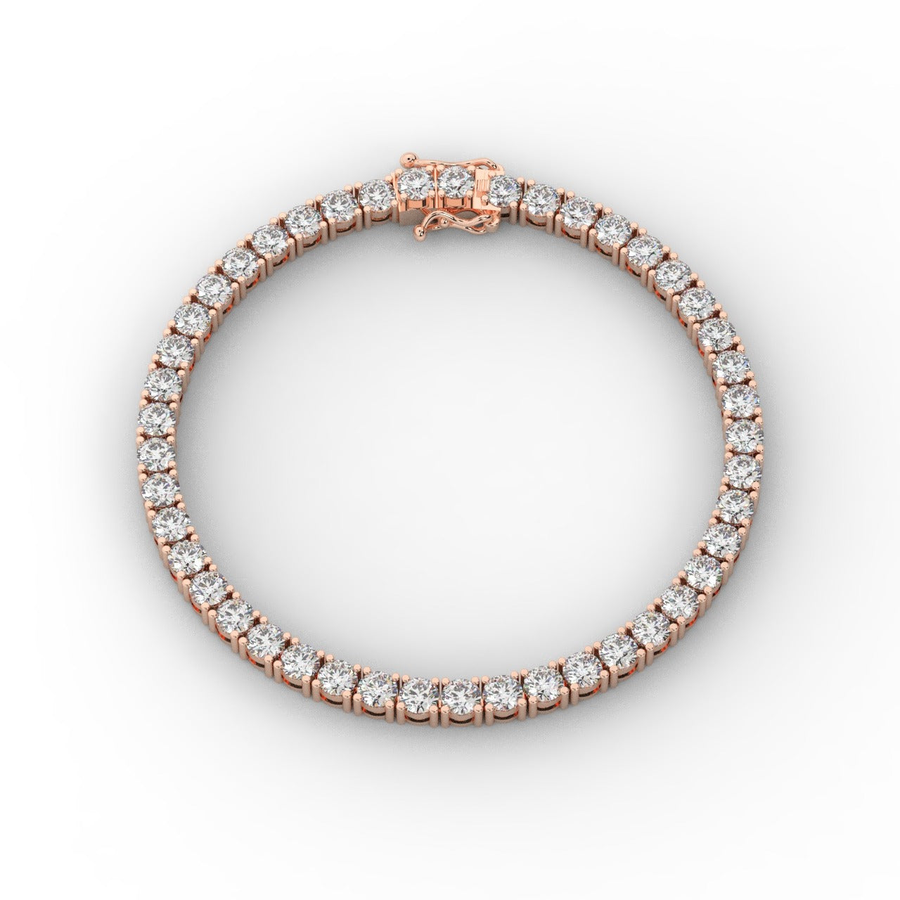Marilyn Diamond Tennis Bracelet - Rose Gold 3.7mm#Metal Colour_Rose Gold#Stone Size_3.7mm