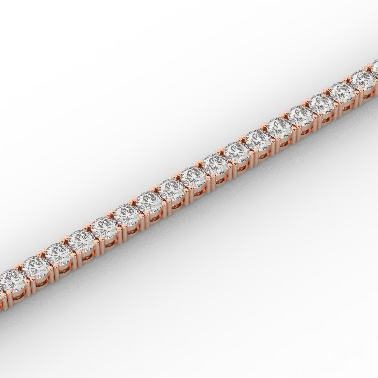 Marilyn Diamond Tennis Bracelet - Rose Gold 3mm#Metal Colour_Rose Gold#Stone Size_3mm