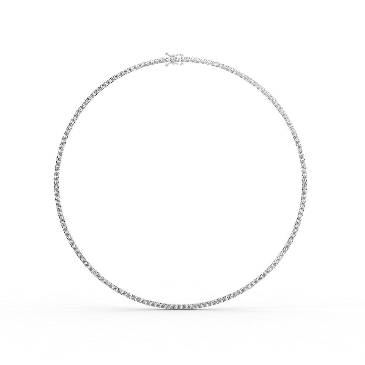 Chiara Diamond Tennis Necklace - White Gold 2.7mm#Metal Colour_White Gold#Stone Size_2.7mm