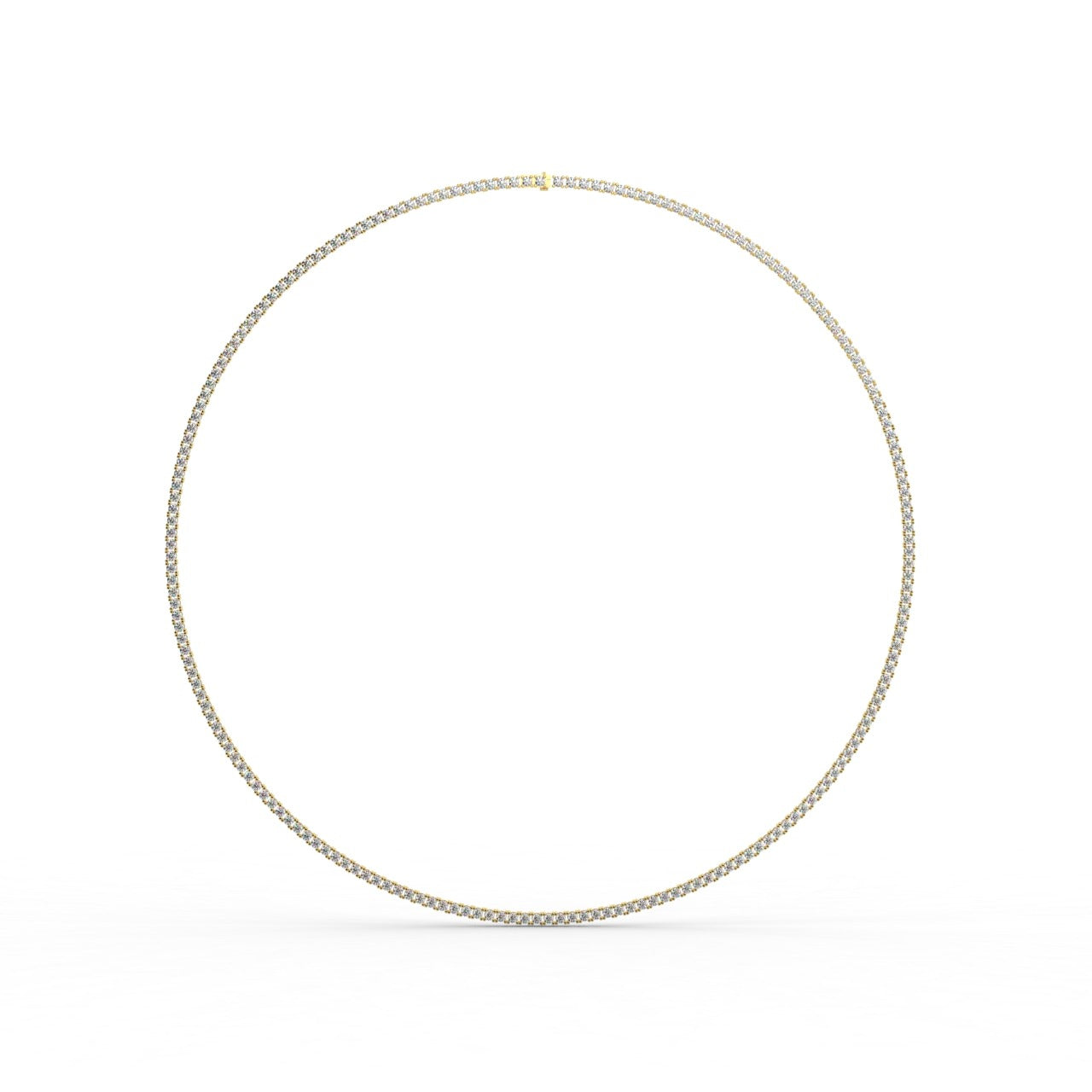 Chiara Diamond Tennis Necklace - Yellow Gold 2mm#Metal Colour_Yellow Gold#Stone Size_2mm