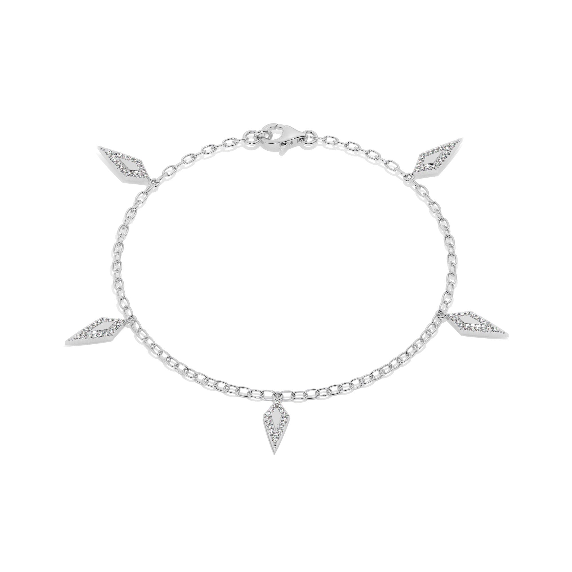 Contour Bracelet - White Gold#Metal Colour_White Gold