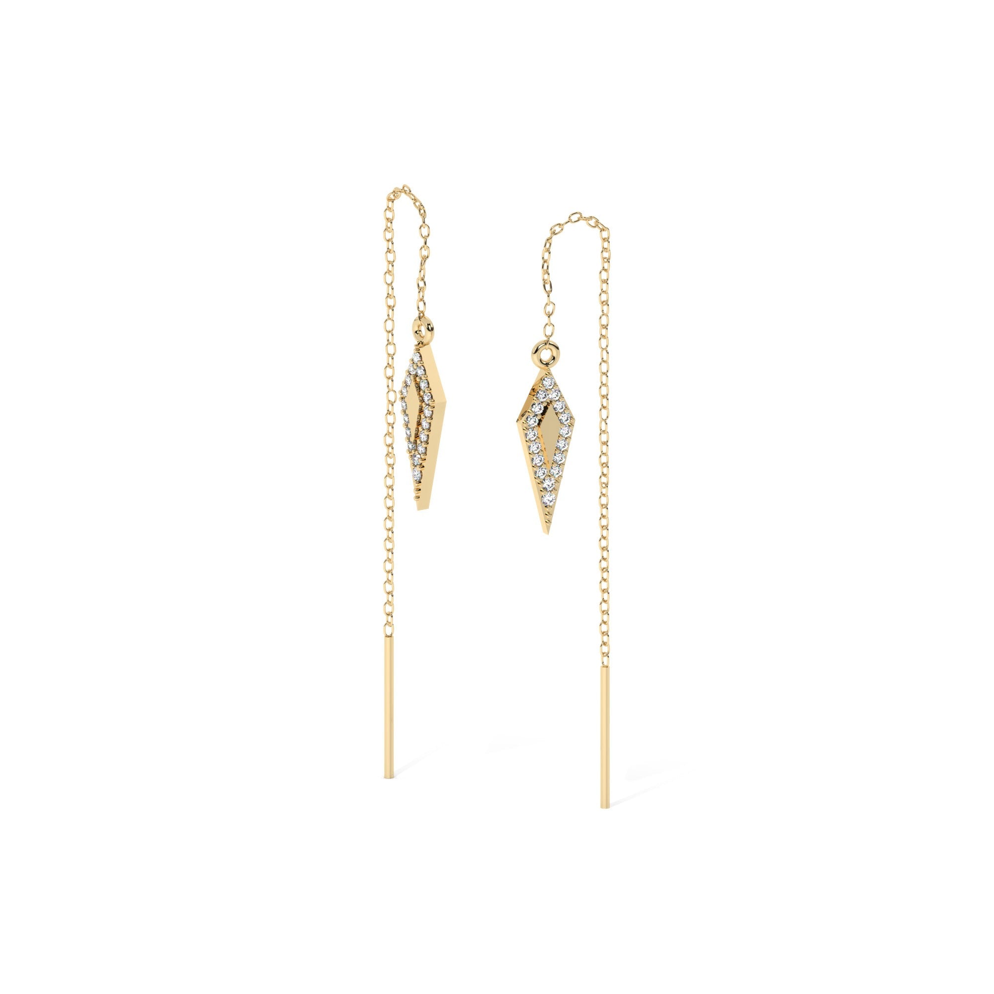 Contour Hang Earrings - Yellow Gold#Metal Colour_Yellow Gold