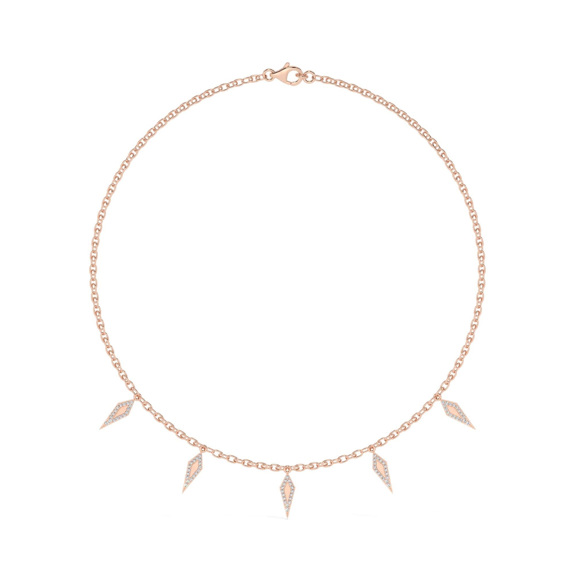 Contour Necklace - Rose Gold#Metal Colour_Rose Gold