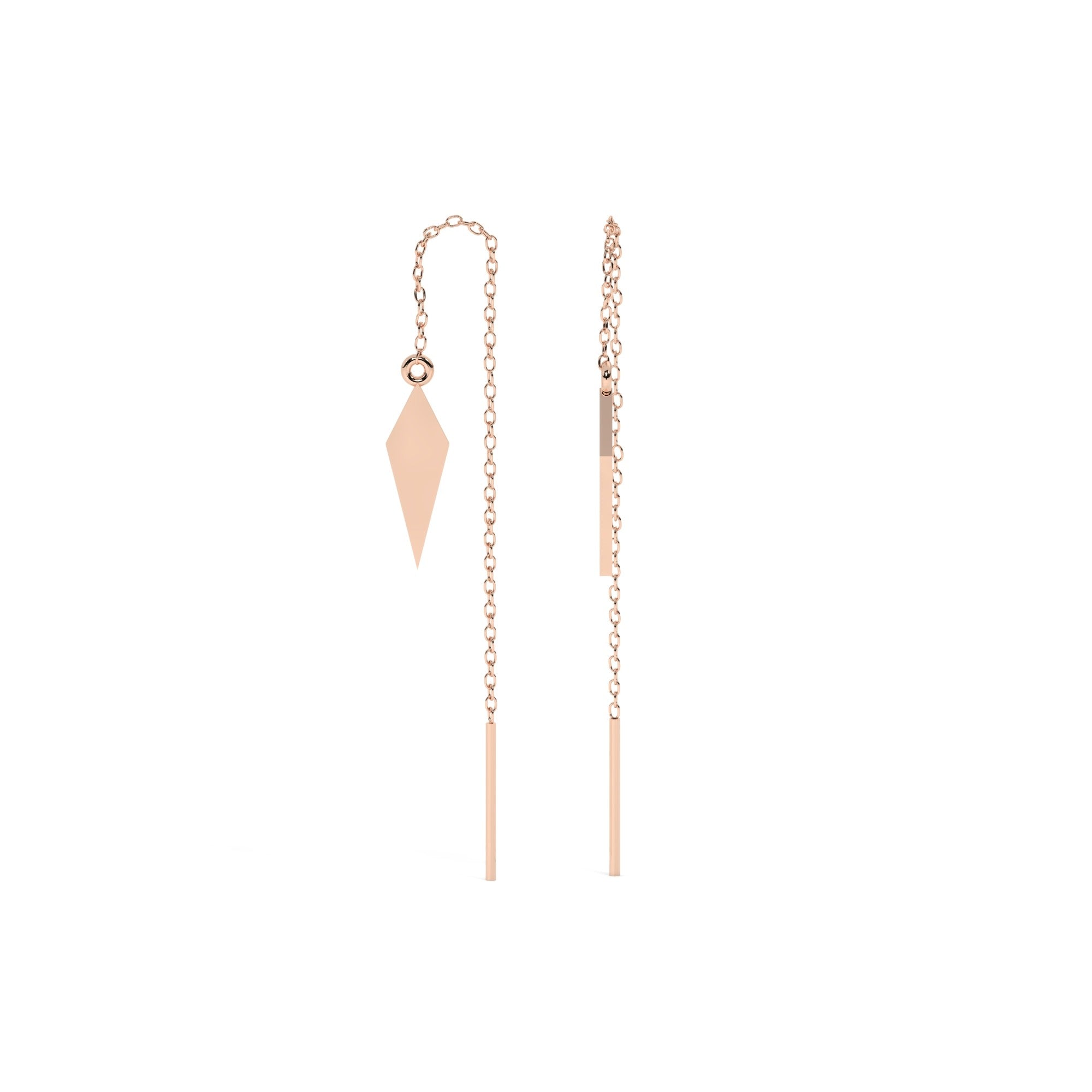 Essence Hang Earrings - Rose Gold#Metal Colour_Rose Gold