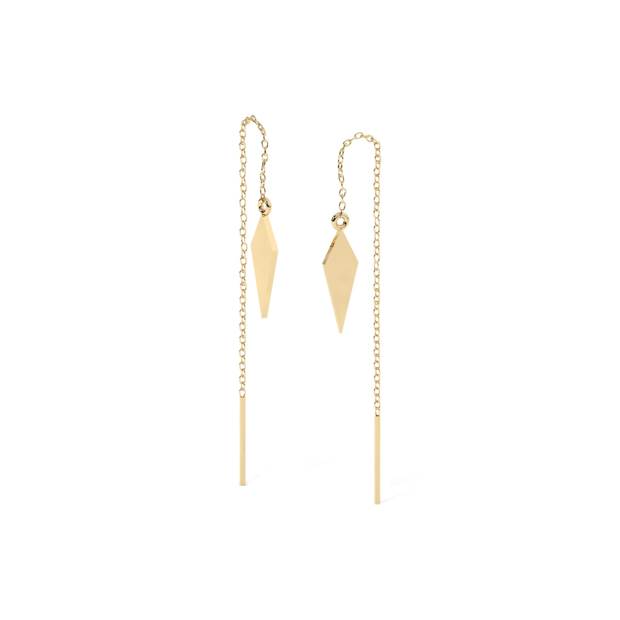 Essence Hang Earrings - Yellow Gold#Metal Colour_Yellow Gold