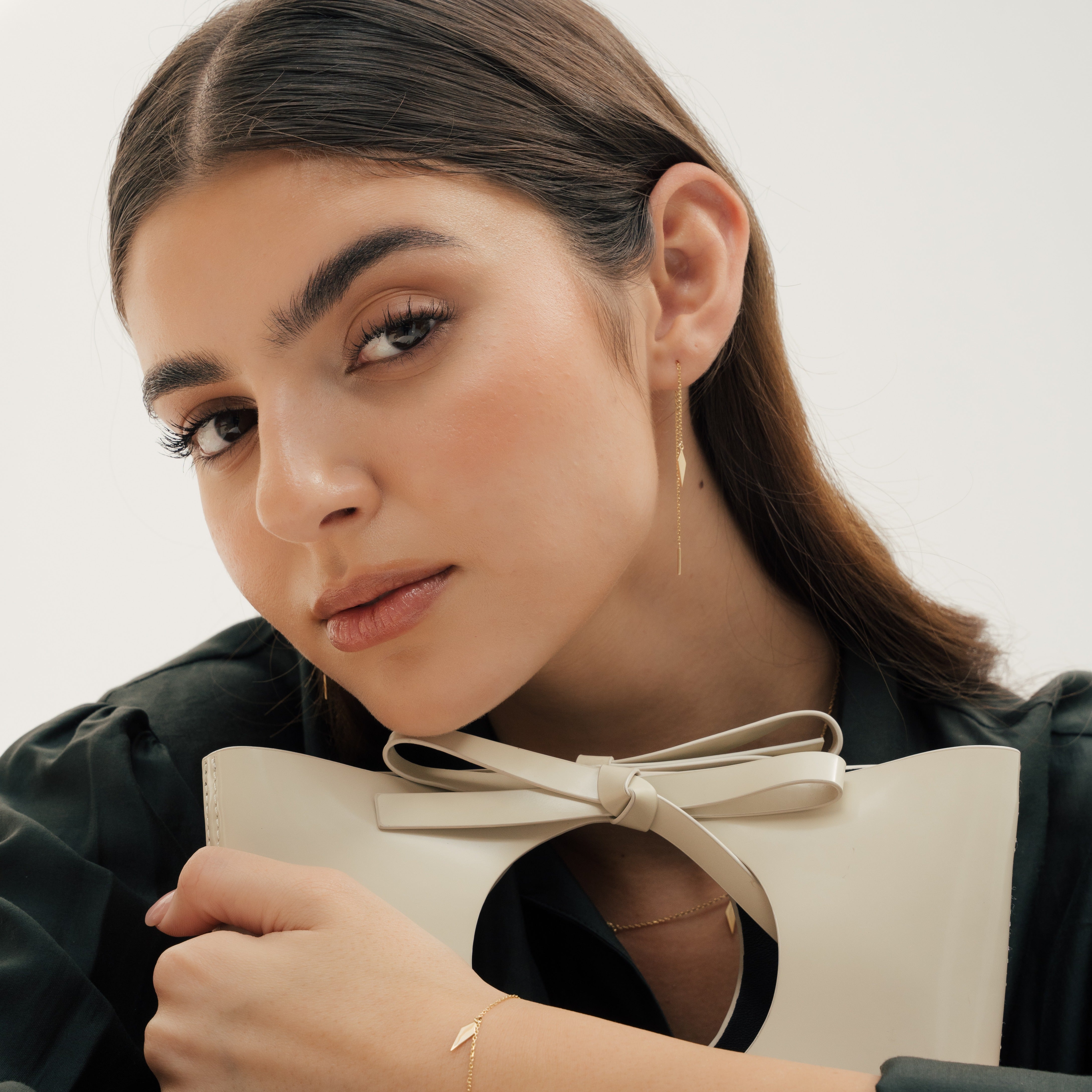 Essence Hang Earrings - Rose Gold lifestyle#Metal Colour_Rose Gold