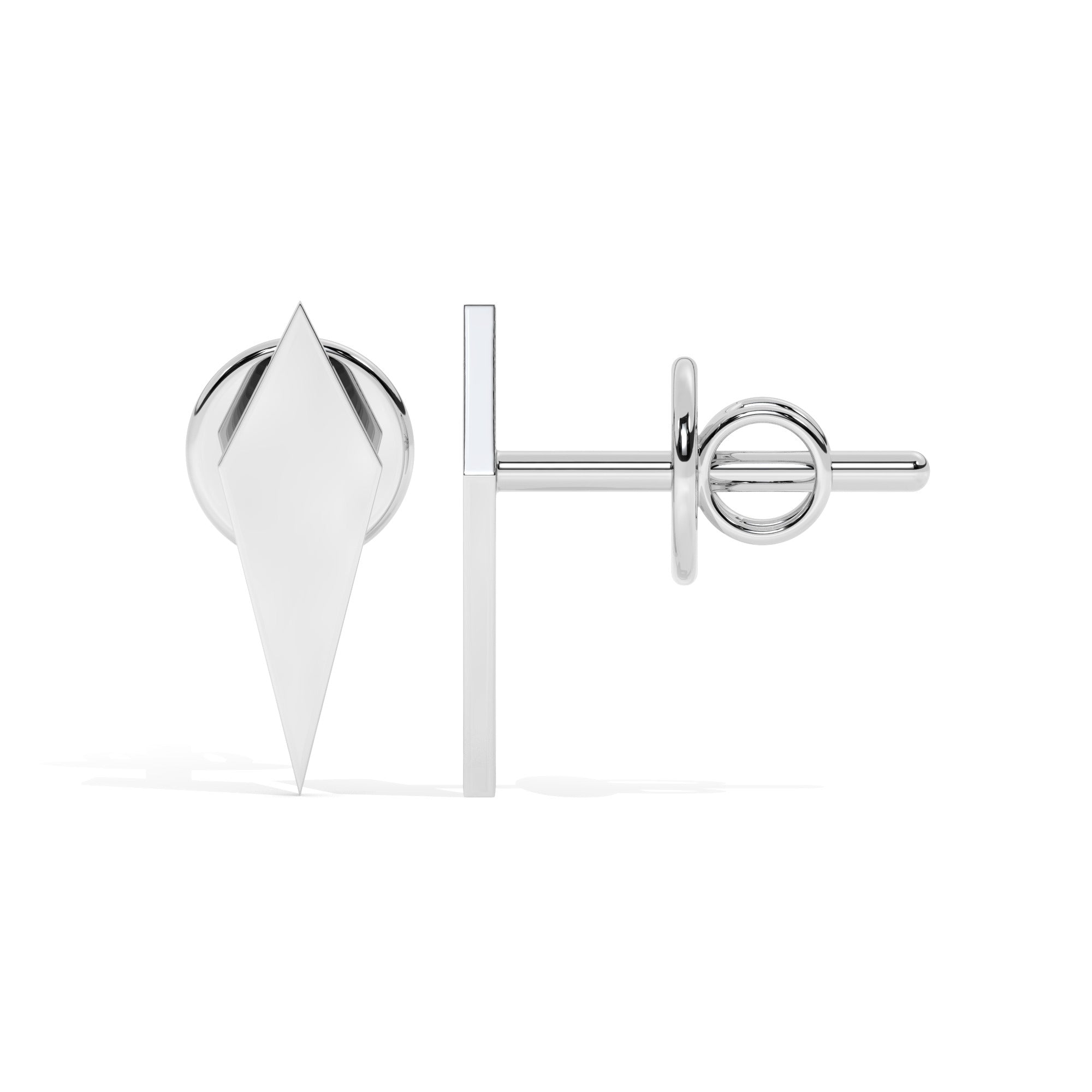 Essence Stud Earrings - White Gold#Metal Colour_White Gold