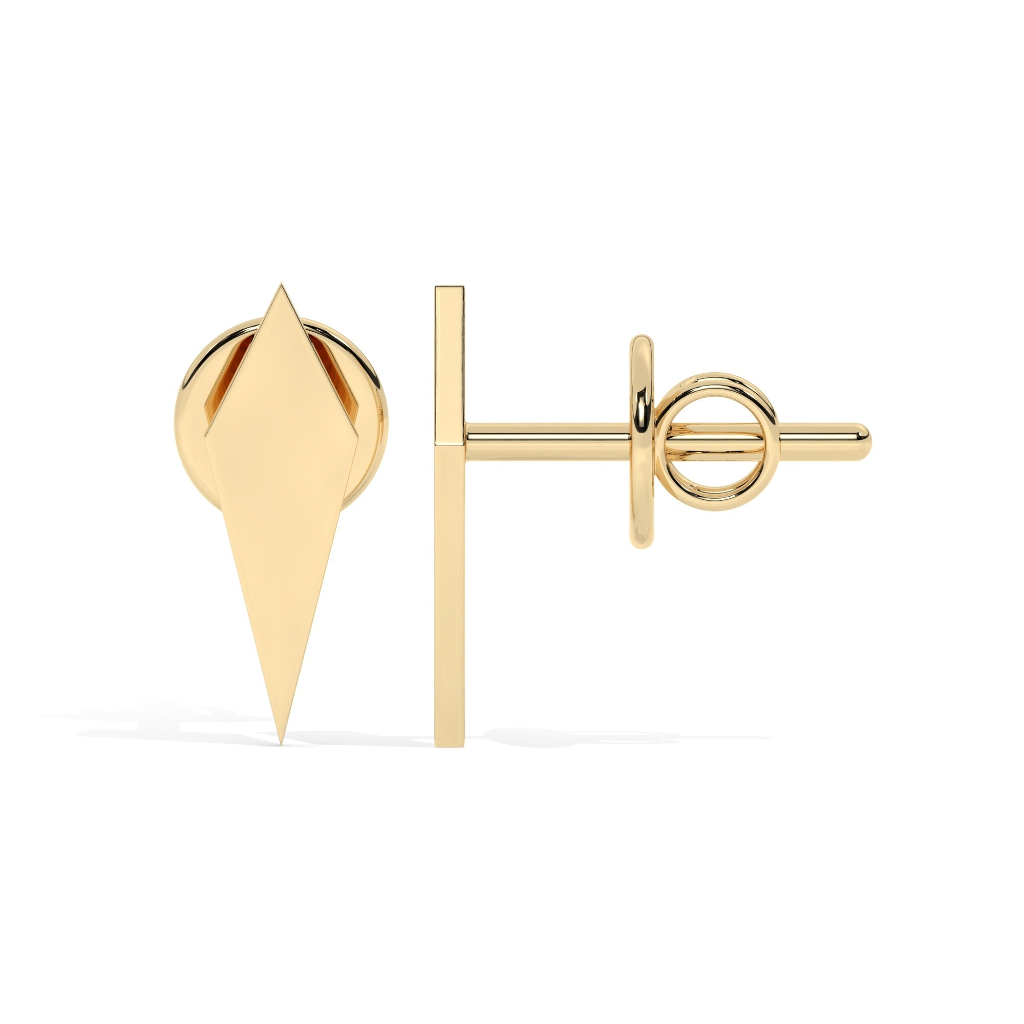 Essence Stud Earrings - Yellow Gold#Metal Colour_Yellow Gold