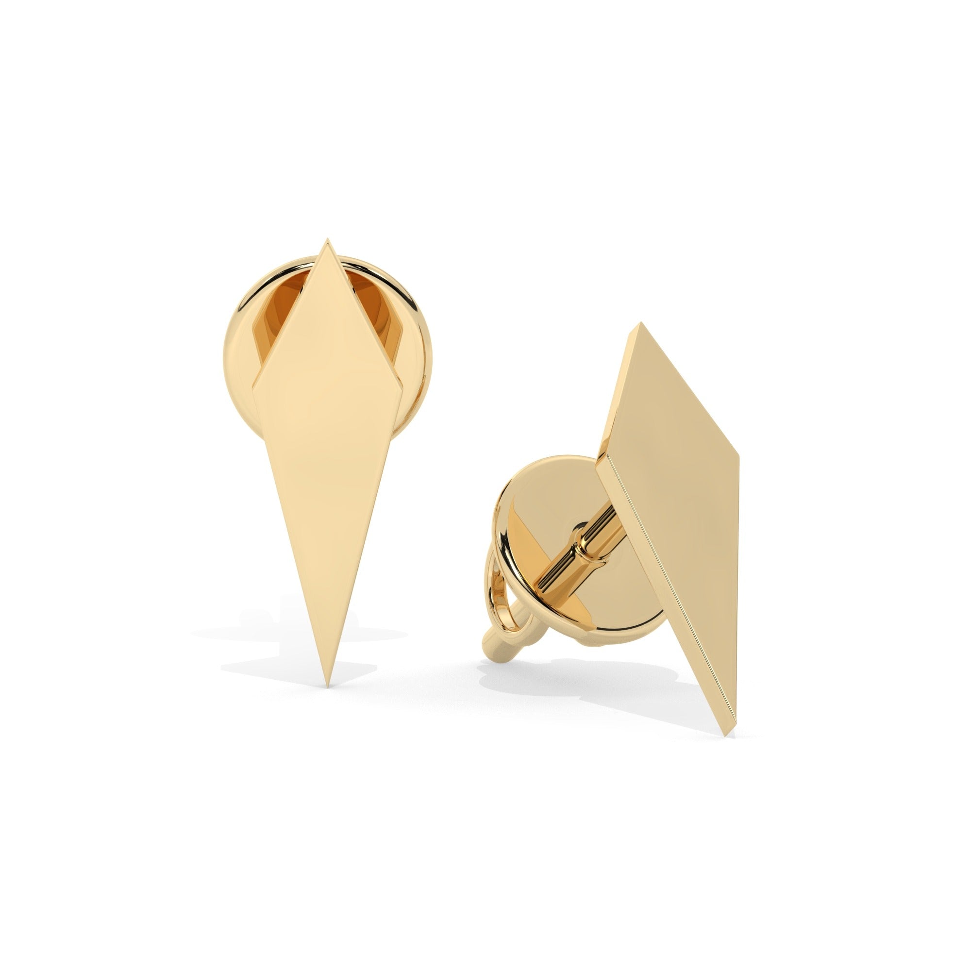 Essence Stud Earrings - Yellow Gold#Metal Colour_Yellow Gold