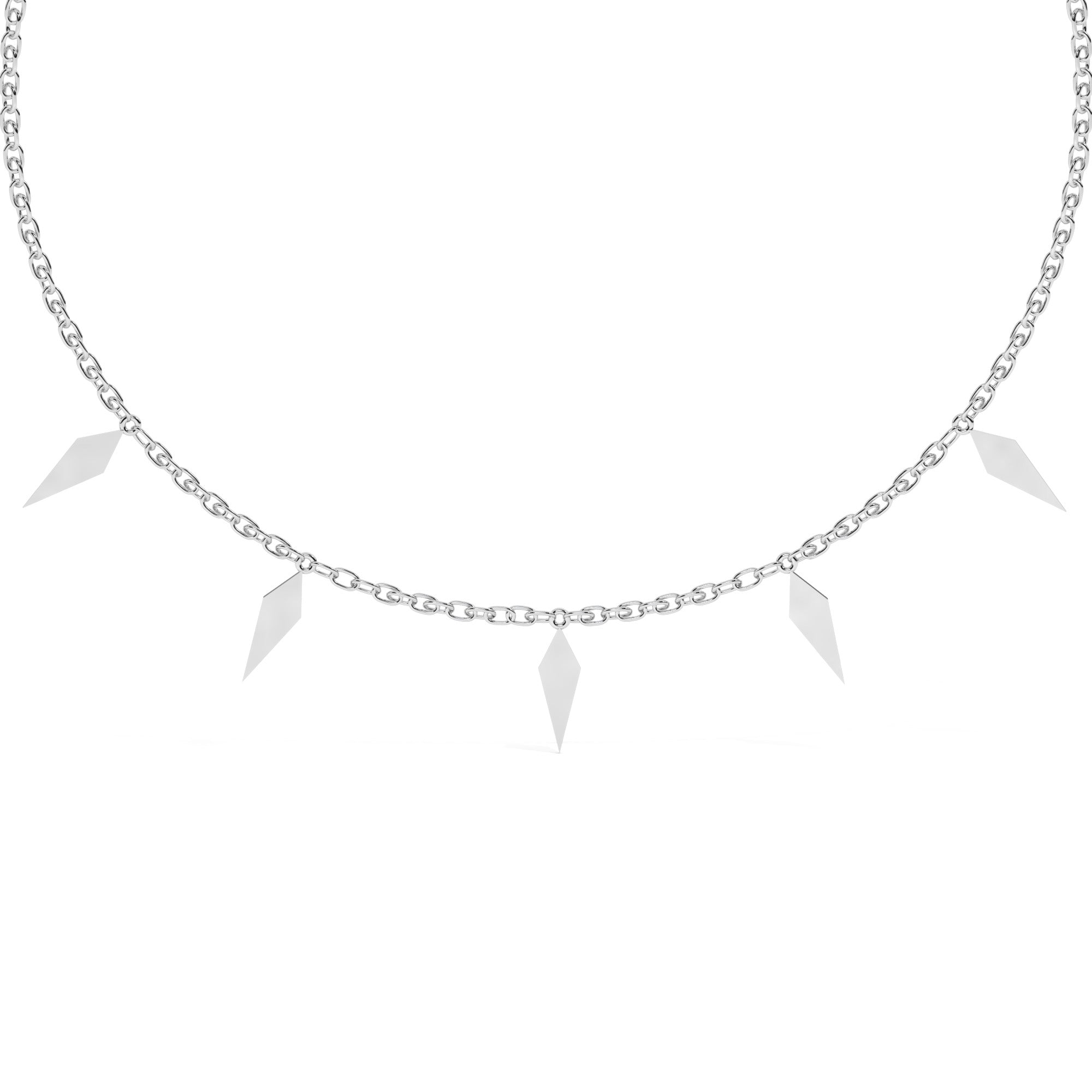 Essence Necklace - White Gold#Metal Colour_White Gold
