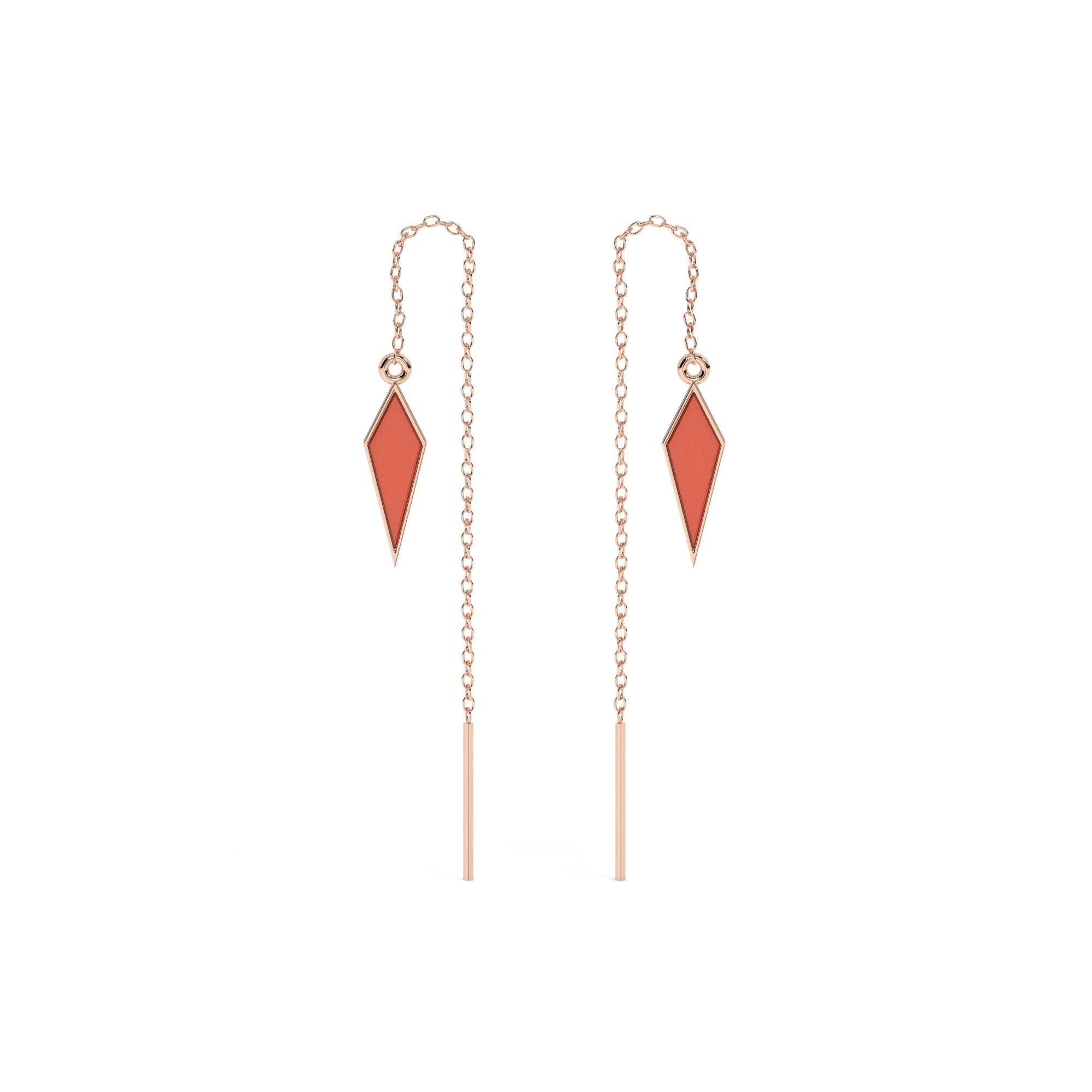 Hue Hang Earrings - Rose Gold#Metal Colour_Rose Gold