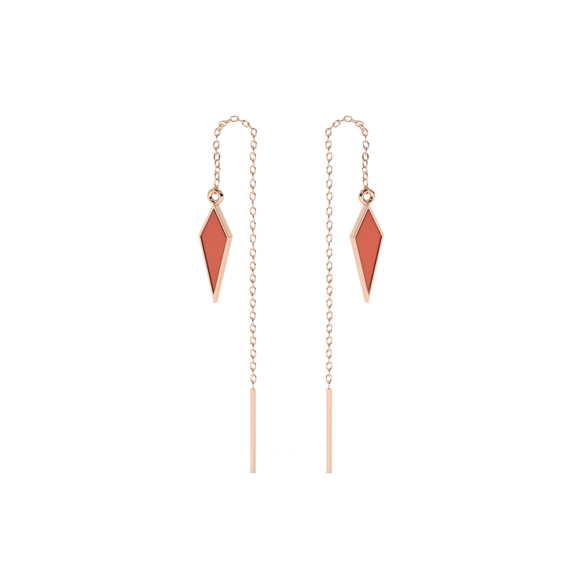 Hue Hang Earrings - Rose Gold#Metal Colour_Rose Gold