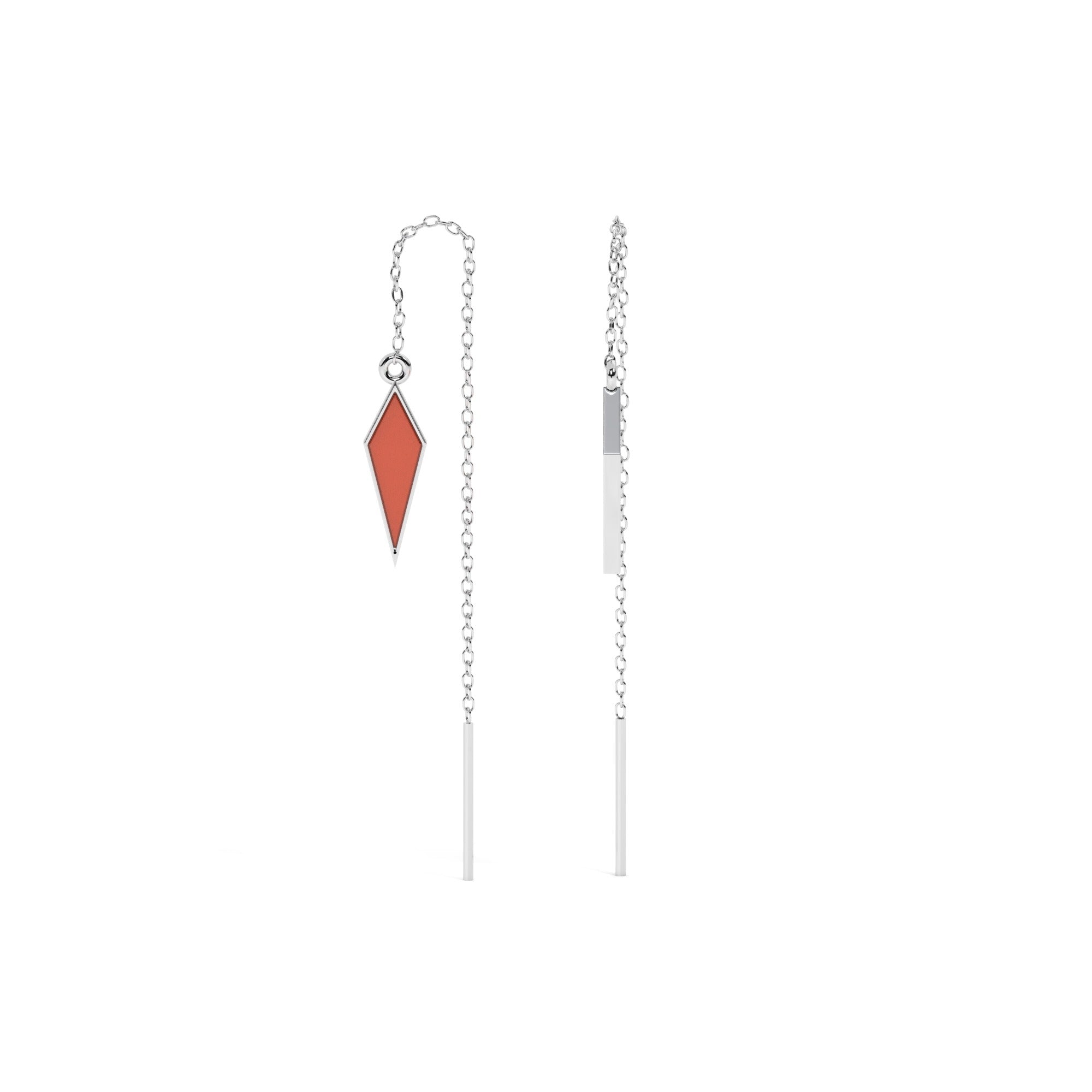 Hue Hang Earrings - White Gold#Metal Colour_White Gold