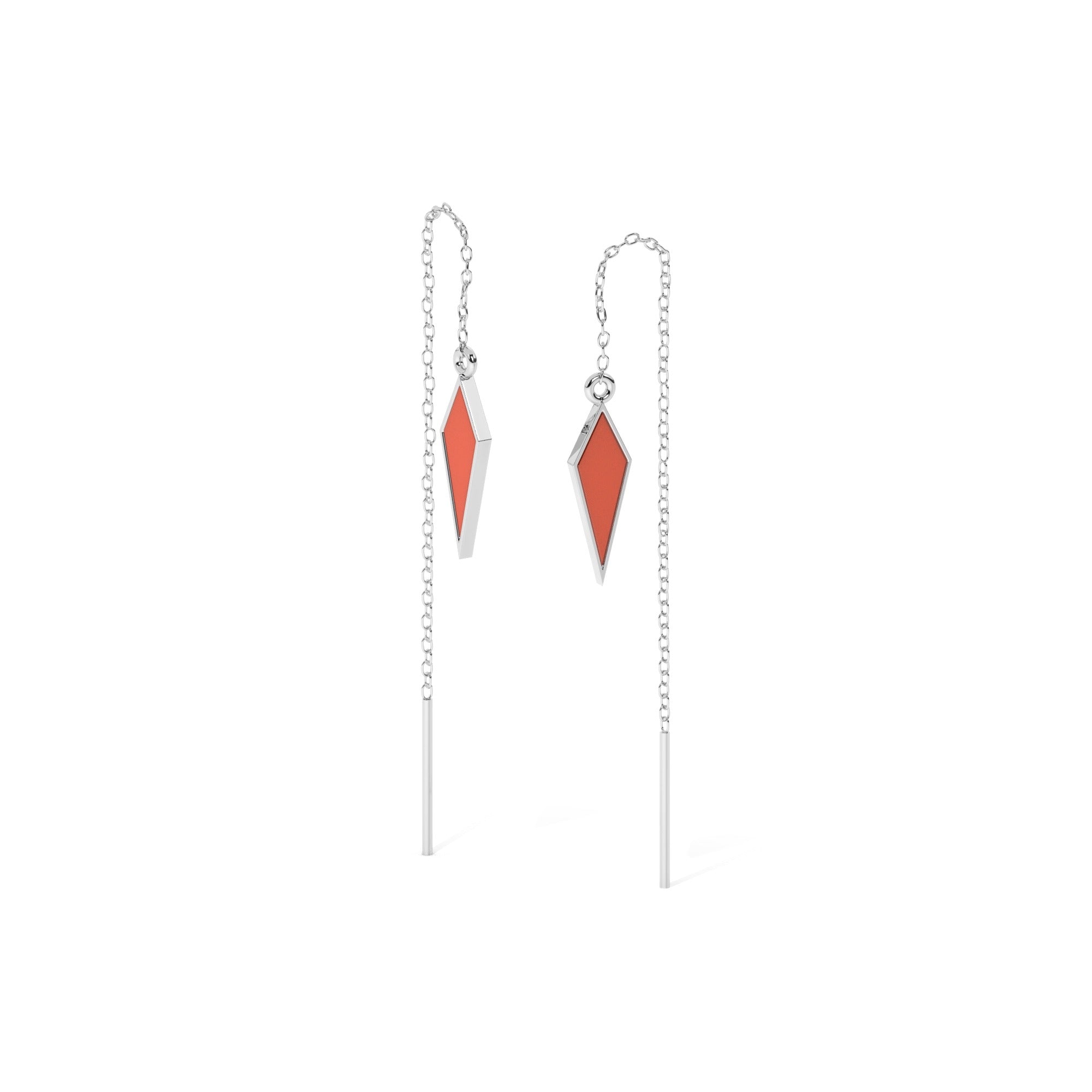 Hue Hang Earrings - White Gold#Metal Colour_White Gold
