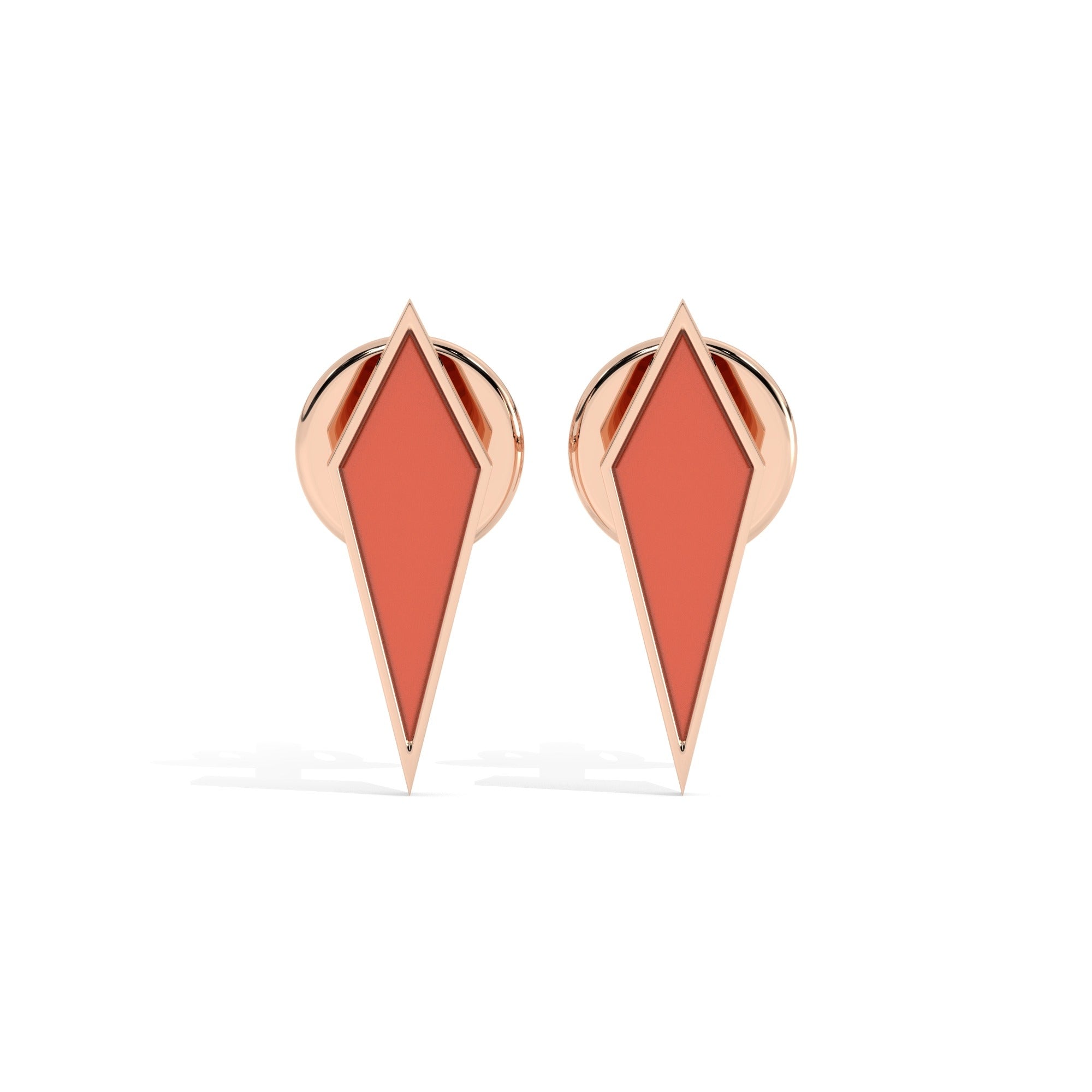 Hue Stud Earrings - Rose Gold#Metal Colour_Rose Gold