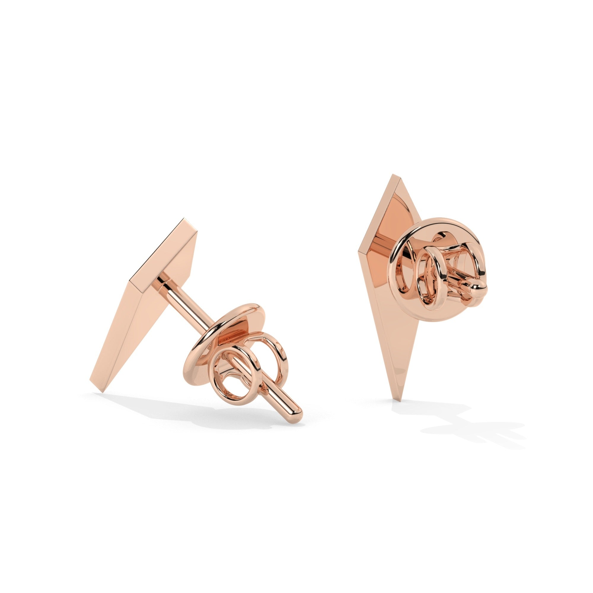 Hue Stud Earrings - Rose Gold#Metal Colour_Rose Gold