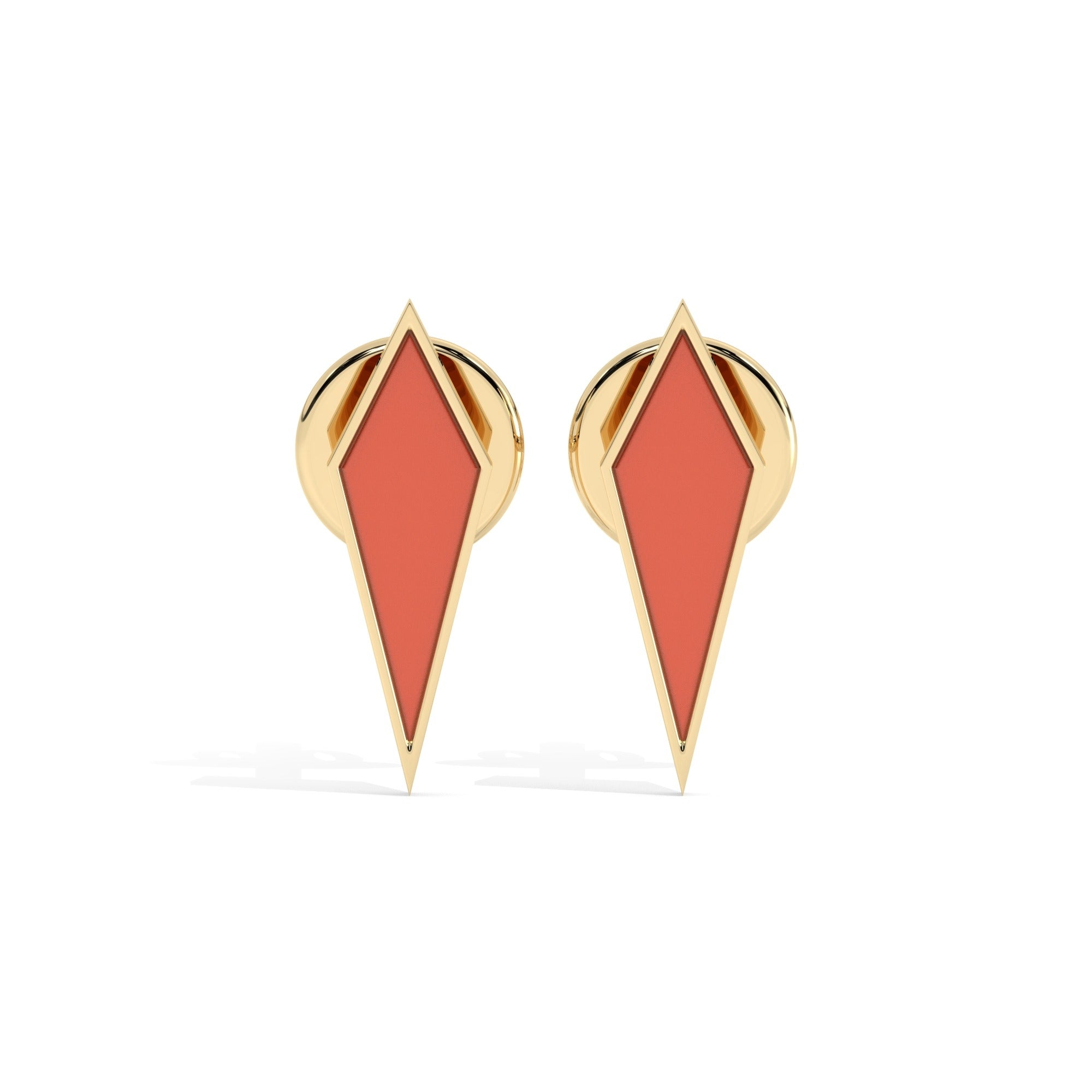 Hue Stud Earrings - Yellow Gold#Metal Colour_Yellow Gold