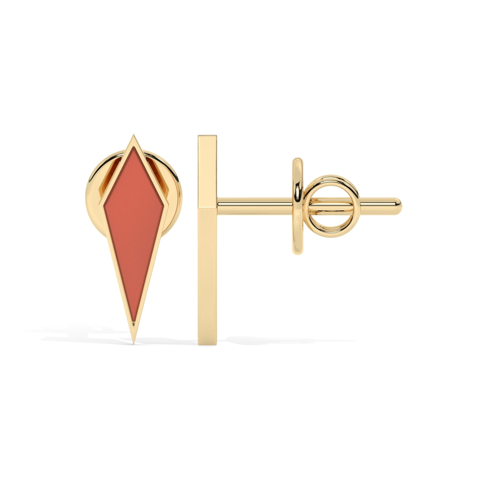 Hue Stud Earrings - Yellow Gold#Metal Colour_Yellow Gold