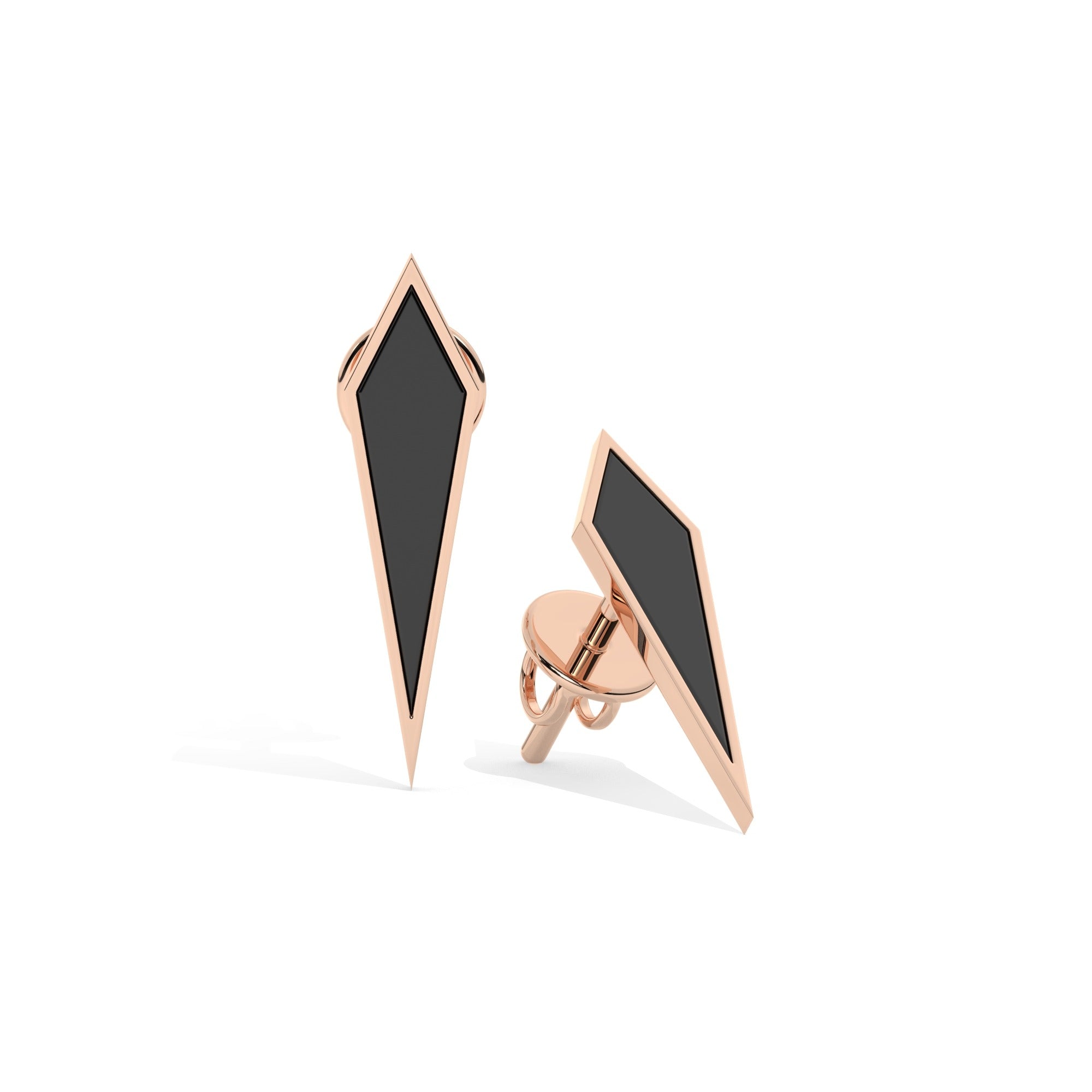 Hue Bold Stud Earrings - Rose Gold#Metal Colour_Rose Gold