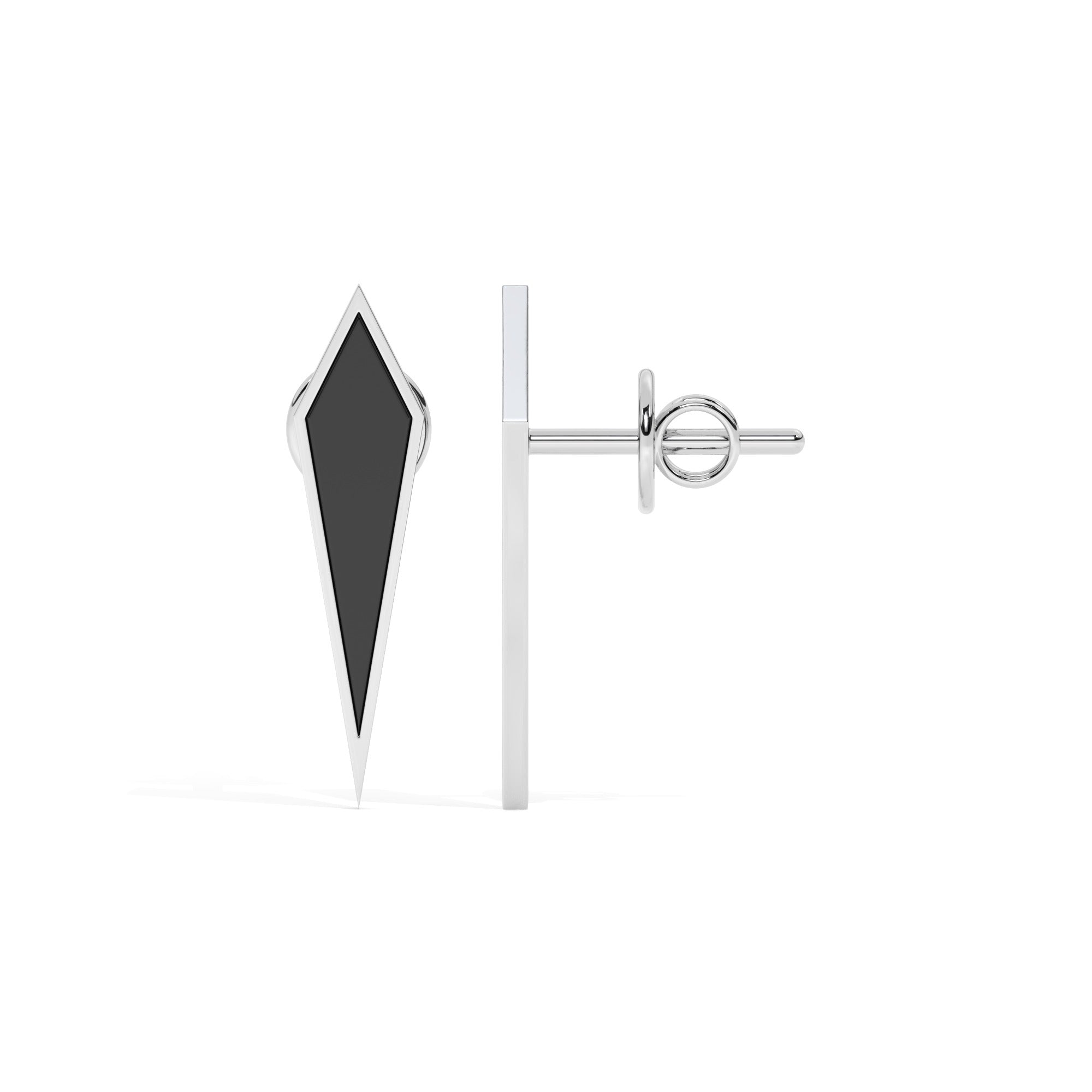 Hue Bold Stud Earrings - White Gold#Metal Colour_White Gold