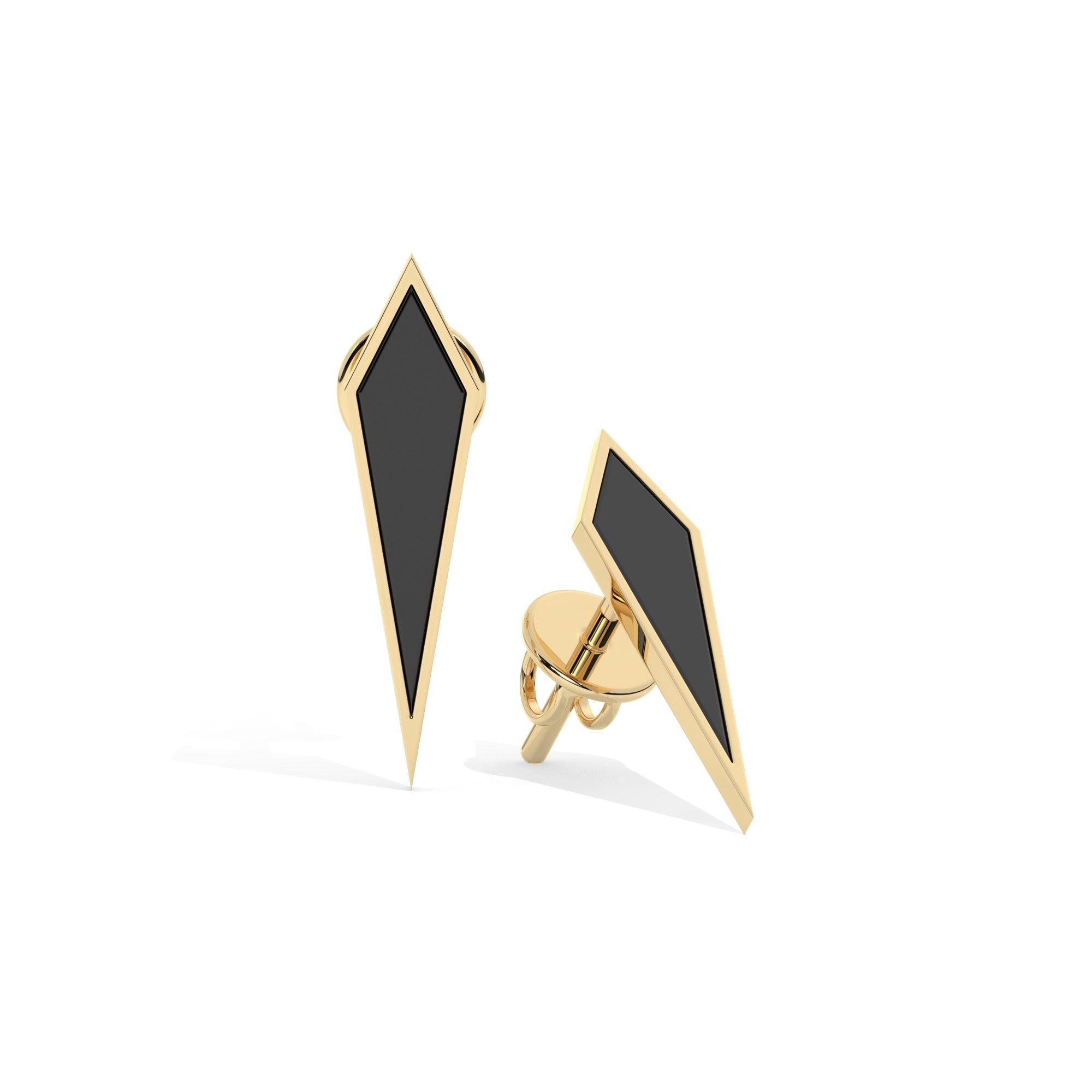 Hue Bold Stud Earrings - Yellow Gold#Metal Colour_Yellow Gold
