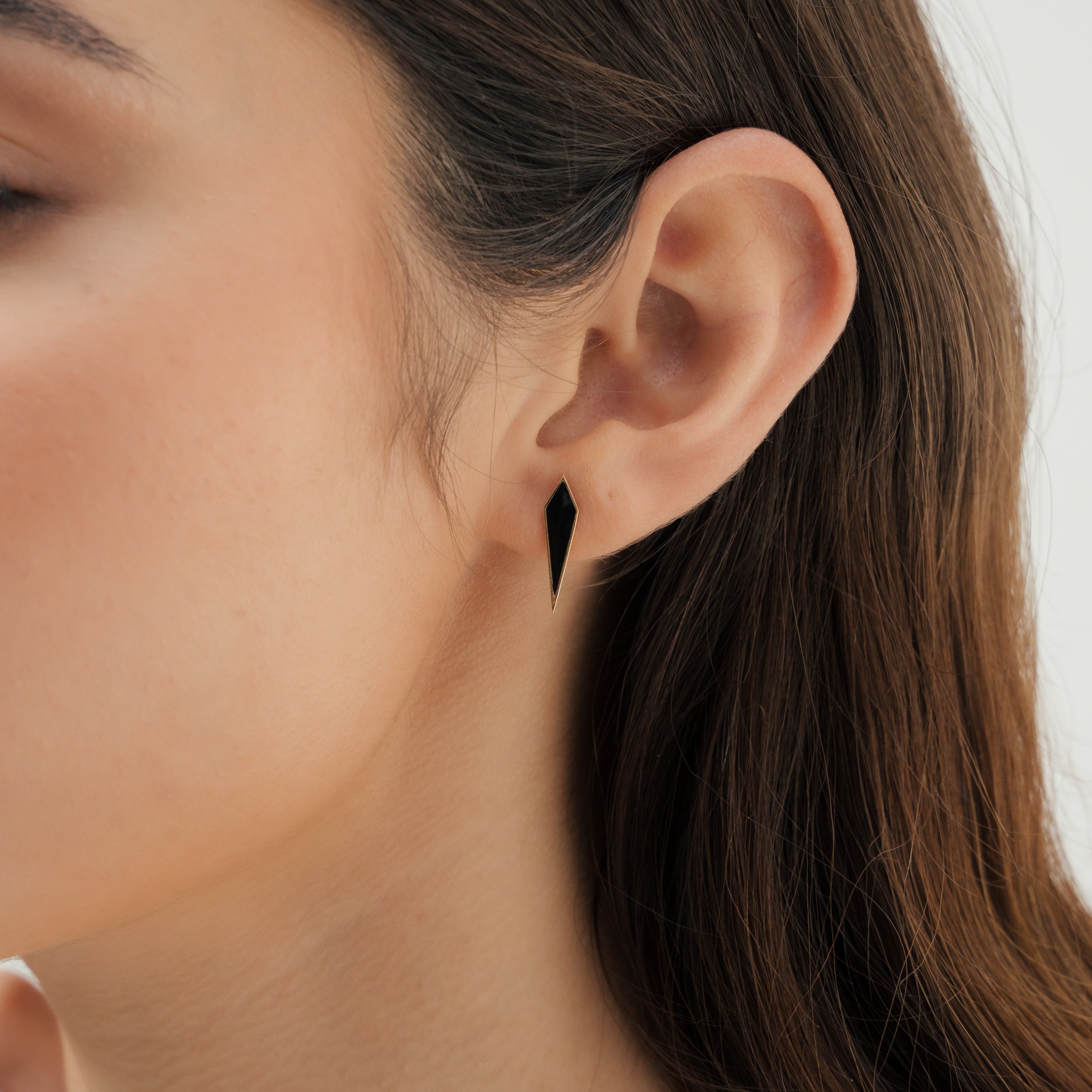 Hue Bold Stud Earrings - Yellow Gold lifestyle#Metal Colour_Yellow Gold