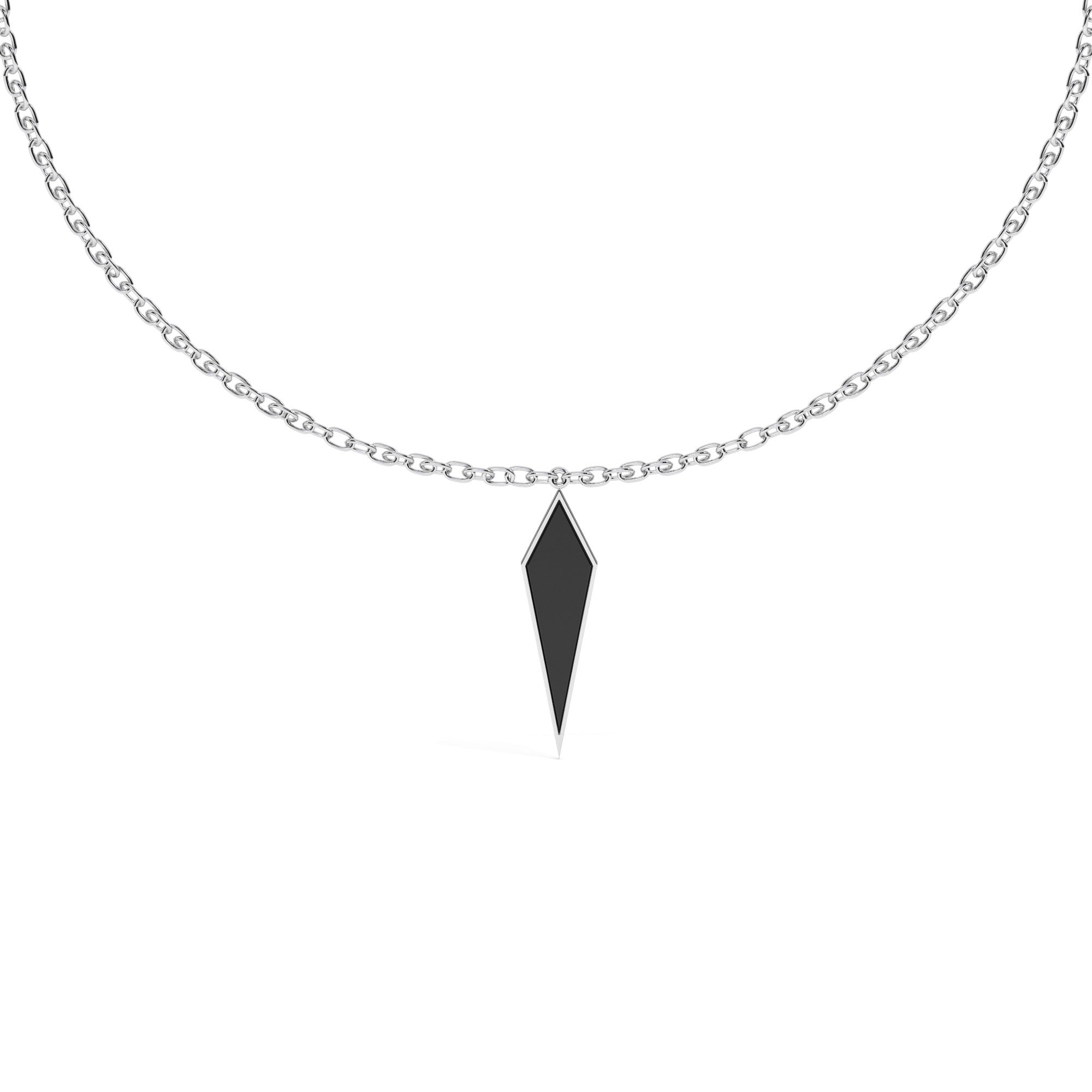 Hue Bold Necklace - White Gold#Metal Colour_White Gold