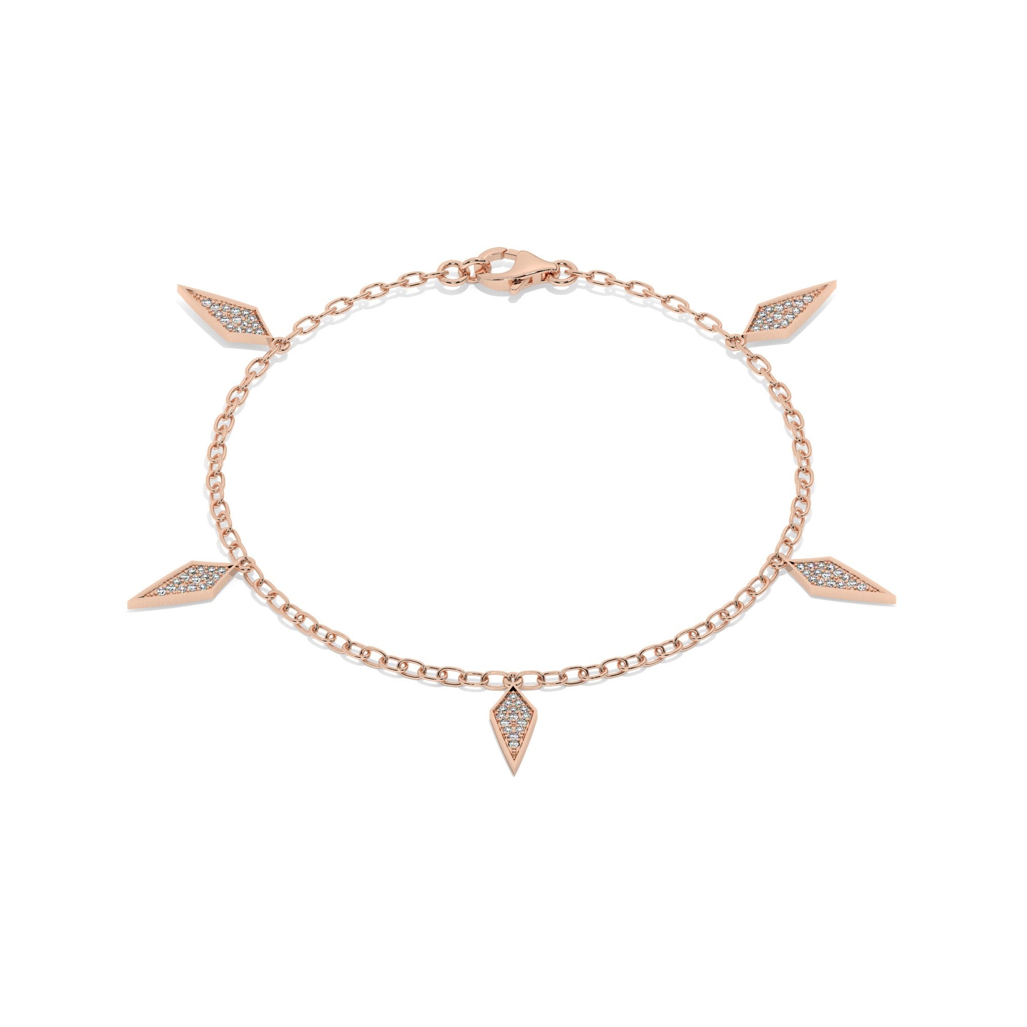 Lustre Bracelet - Rose Gold#Metal Colour_Rose Gold