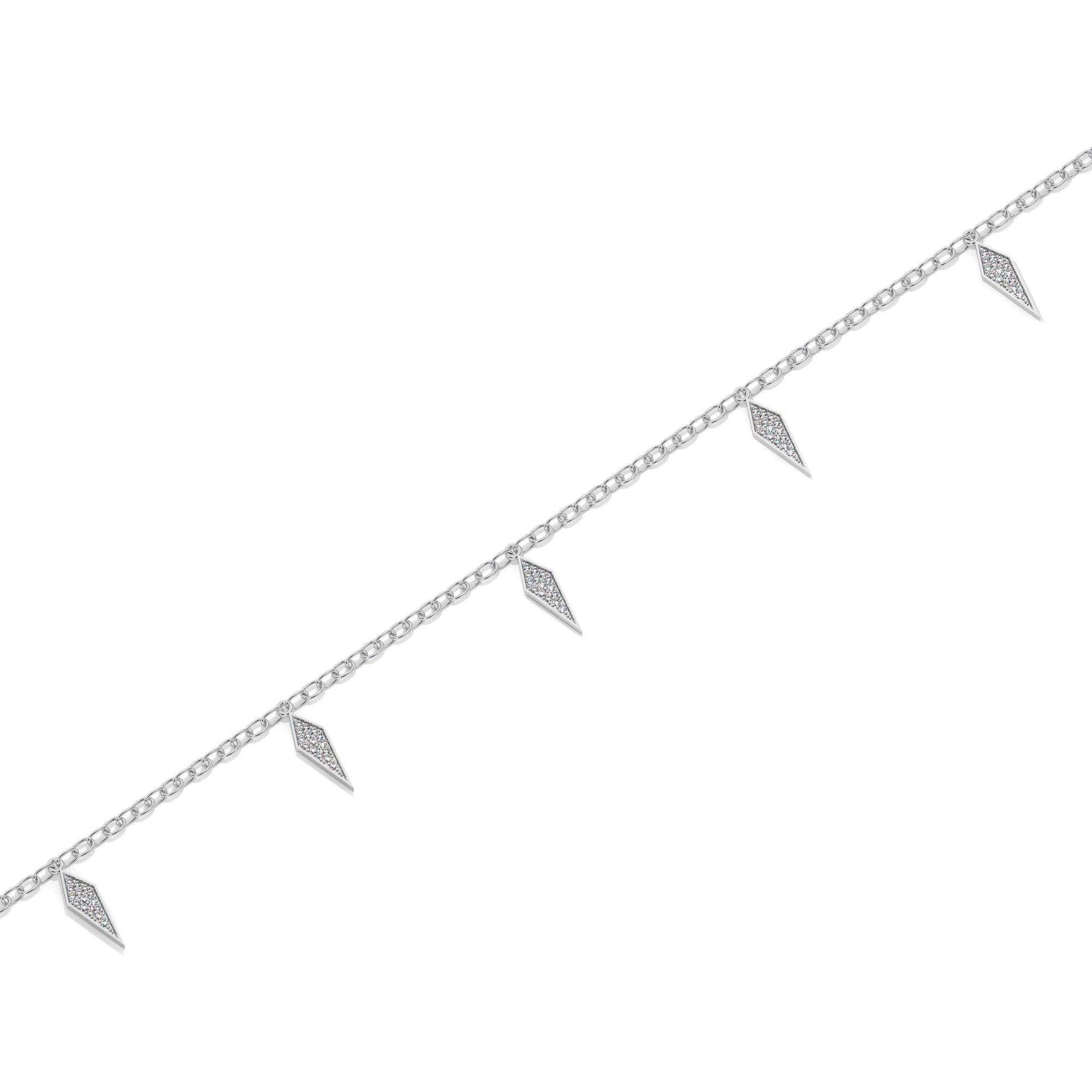 Lustre Bracelet - White Gold#Metal Colour_White Gold